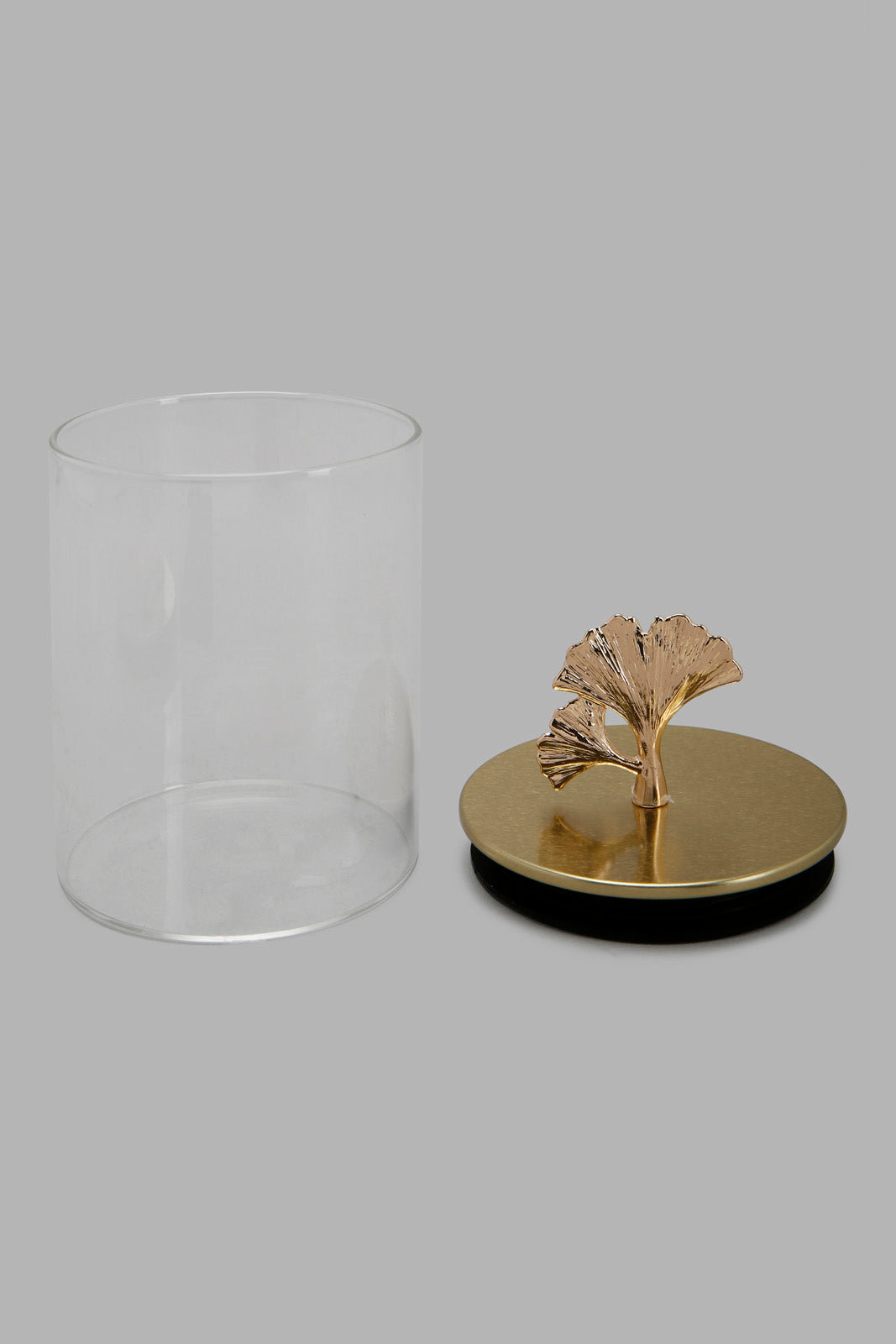 Redtag-Gold-Clear-Borosilicate-Glass-Jar-With-Metal-Lid-(Small)-Category:0,-Colour:Gold,-Deals:New-In,-Filter:Home-Dining,-HMW-DIN-Storage,-New-In-HMW-DIN,-Non-Sale,-Section:Homewares,-W22A-Home-Dining-