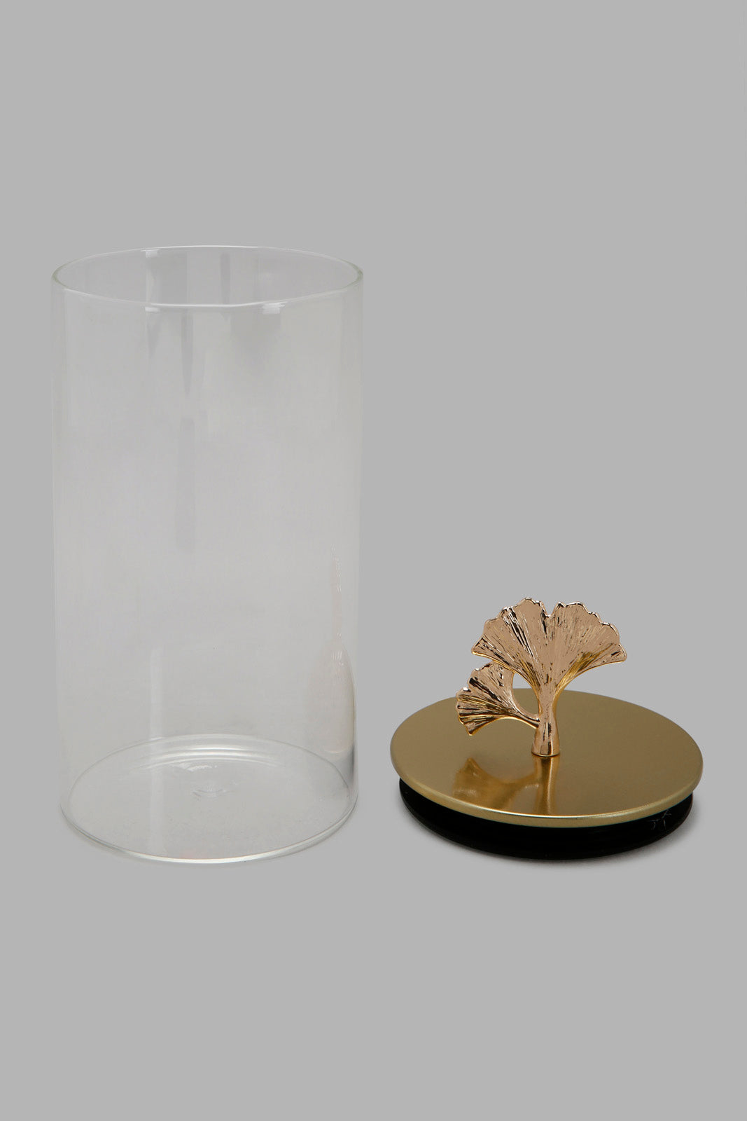 Redtag-Gold-Clear-Borosilicate-Glass-Jar-With-Metal-Lid-(Medium)-Category:0,-Colour:Gold,-Deals:New-In,-Filter:Home-Dining,-HMW-DIN-Storage,-New-In-HMW-DIN,-Non-Sale,-Section:Homewares,-W22A-Home-Dining-