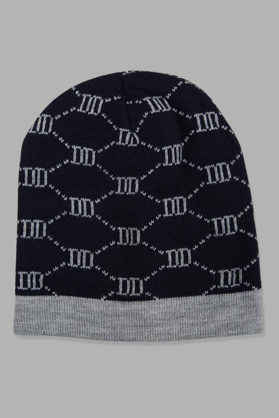 Multi Colour Knitted Cap Set Of 3