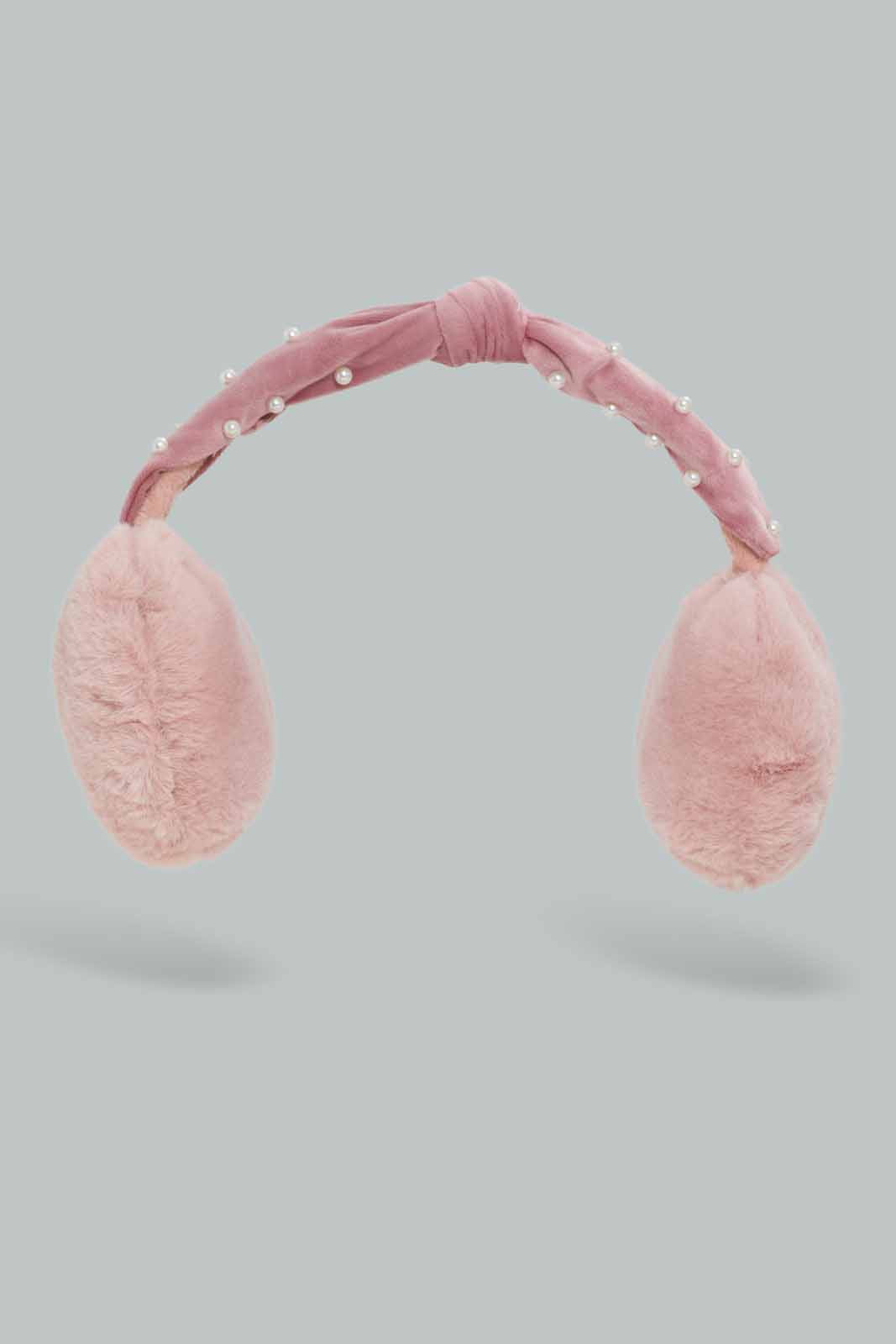 Redtag-Pink-Embelished-Earmuff-Category:Knitted-Accessories,-Colour:Pink,-Dept:Ladieswear,-Filter:Women's-Accessories,-New-In,-New-In-Women-ACC,-Non-Sale,-Section:Women,-W22B,-Women-Knitted-Accessories-Women-