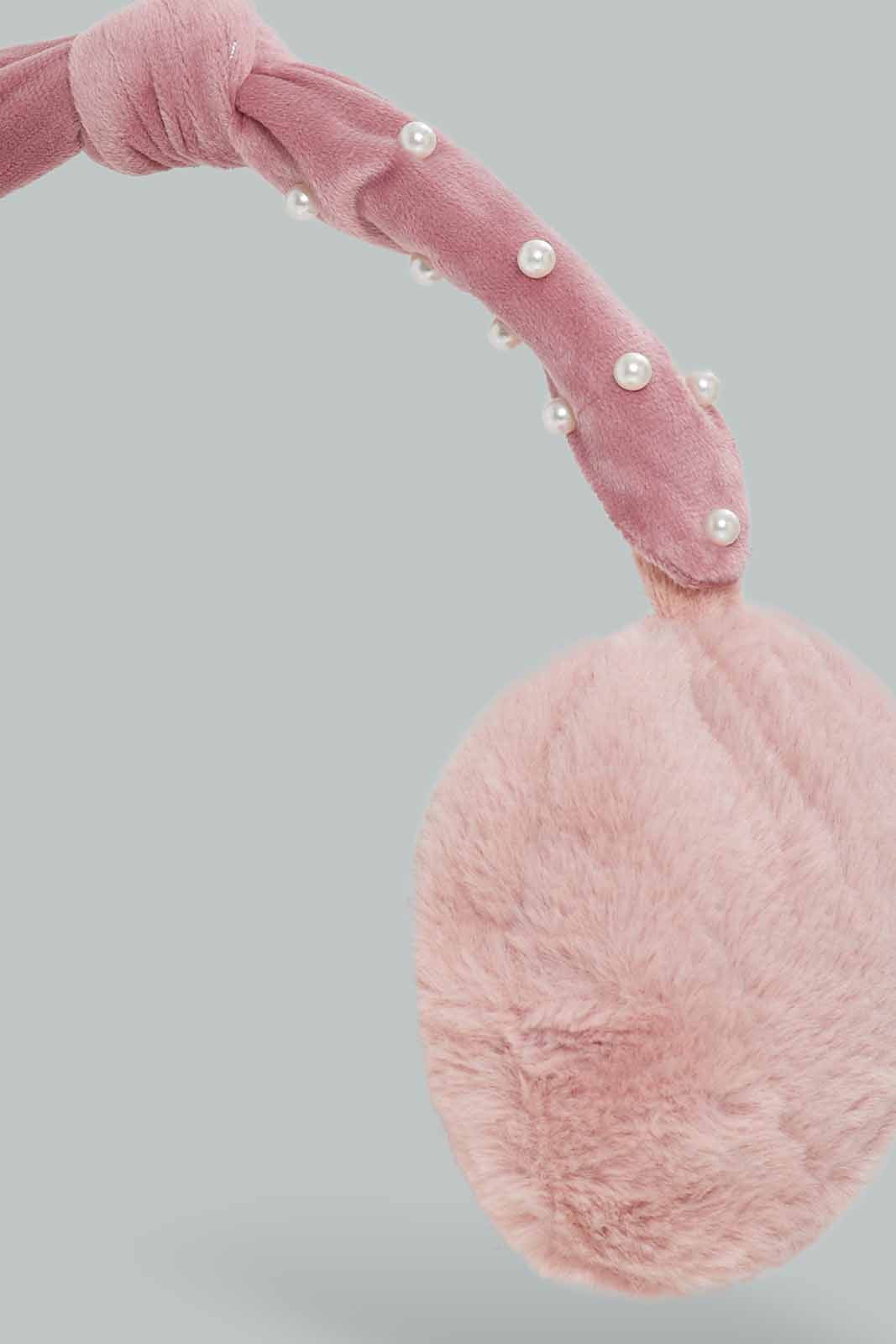 Redtag-Pink-Embelished-Earmuff-Category:Knitted-Accessories,-Colour:Pink,-Dept:Ladieswear,-Filter:Women's-Accessories,-New-In,-New-In-Women-ACC,-Non-Sale,-Section:Women,-W22B,-Women-Knitted-Accessories-Women-