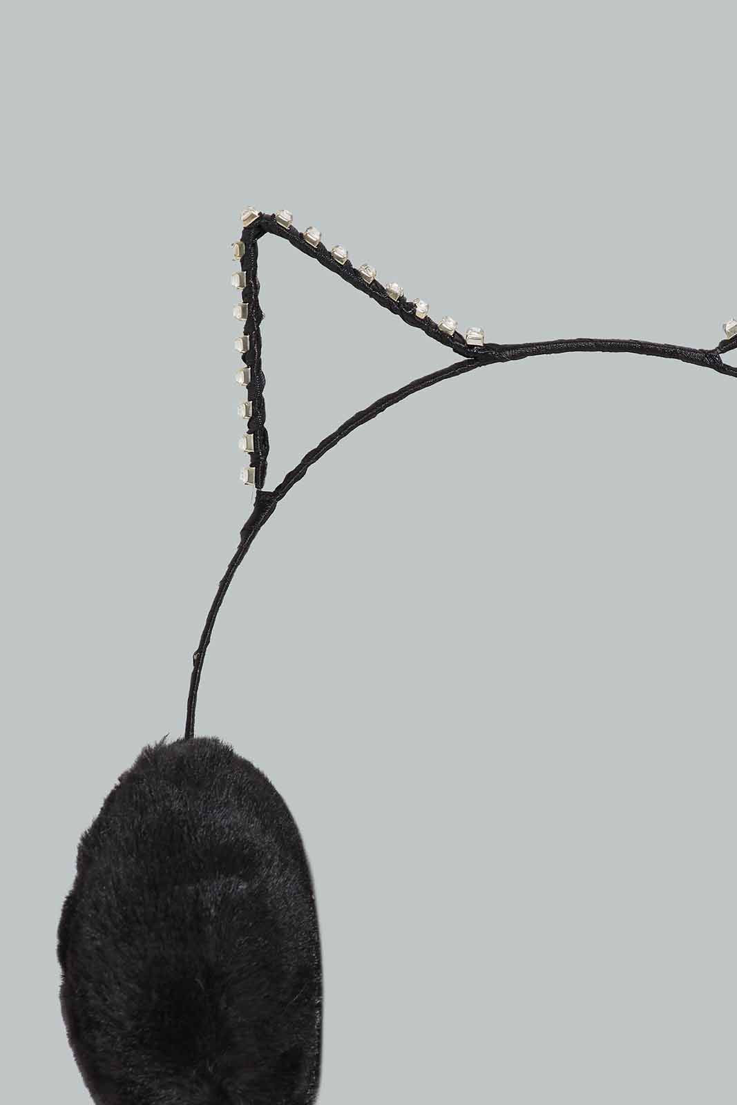 Redtag-Black&White-Embelished-Earmuff-Category:Knitted-Accessories,-Colour:Black,-Dept:Ladieswear,-Filter:Women's-Accessories,-New-In,-New-In-Women-ACC,-Non-Sale,-Section:Women,-W22B,-Women-Knitted-Accessories-Women-