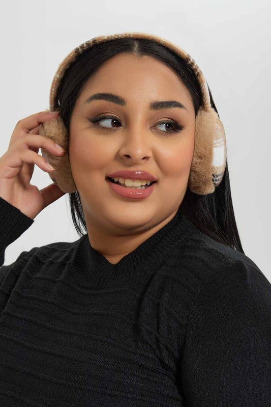 Women Beige Embellished Earmuff