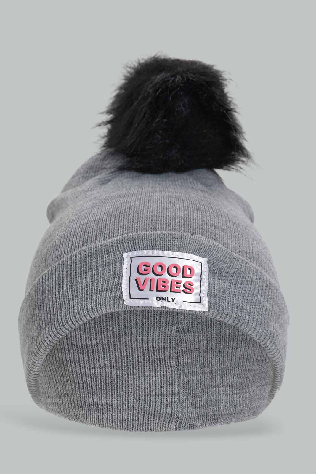 Redtag-Multi-Color-Pom-Pom-Embellished-Set-Of-3-Knitted-Cap-Category:Knitted-Accessories,-Colour:Assorted,-Dept:Ladieswear,-Filter:Women's-Accessories,-New-In,-New-In-Women-ACC,-Non-Sale,-Section:Women,-W22A,-Women-Knitted-Accessories-Women-