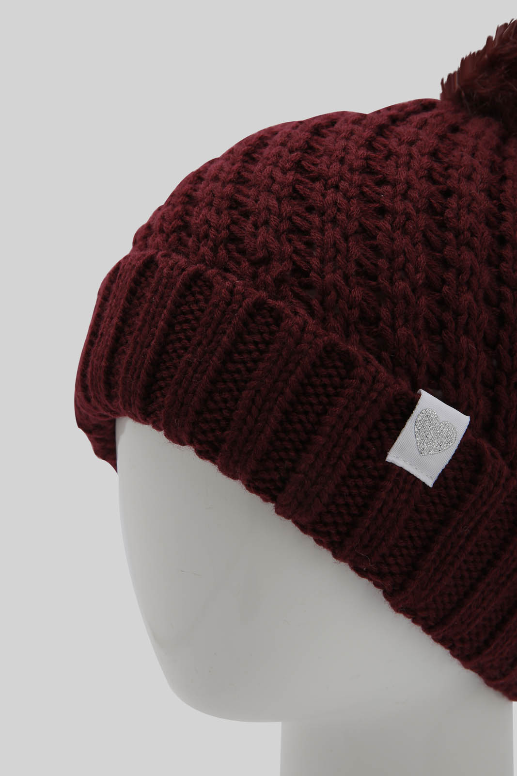 Redtag-Maroon-And-Beige-Embellished-Set-Of-2-Knitted-Cap-Category:Knitted-Accessories,-Colour:Assorted,-Filter:Women's-Accessories,-New-In,-New-In-Women-ACC,-Non-Sale,-Section:Women,-W22B,-Women-Knitted-Accessories-Women-