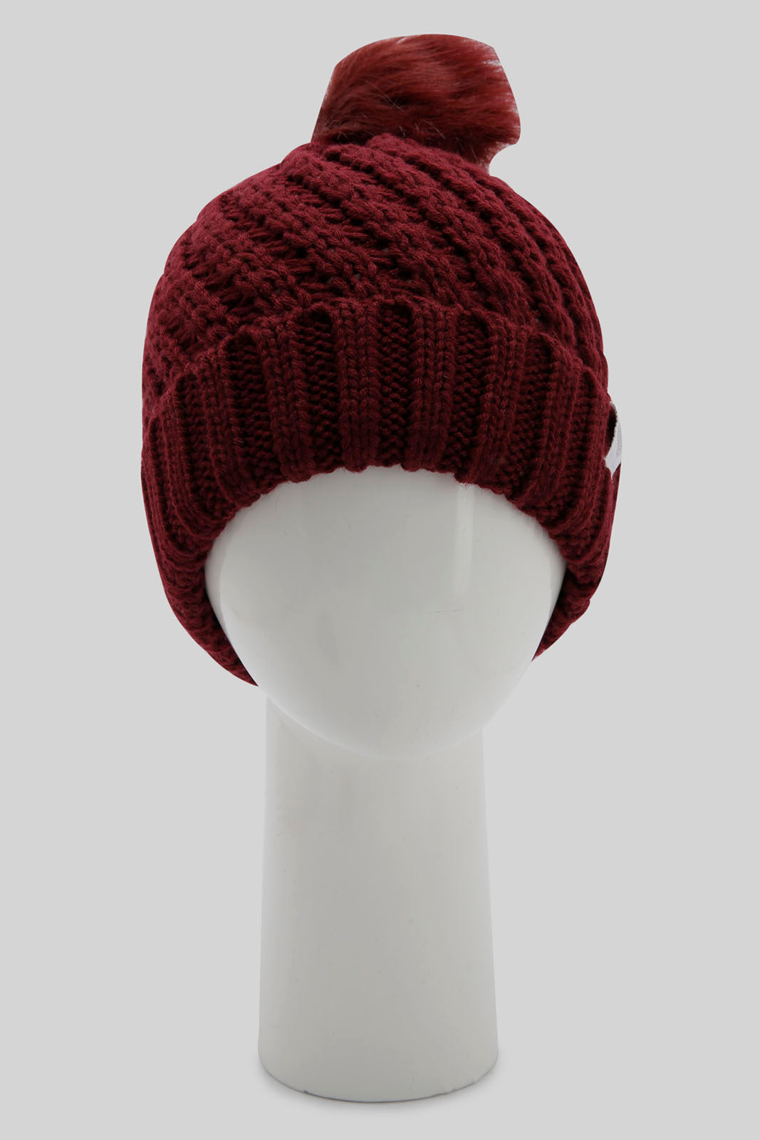 Redtag-Maroon-And-Beige-Embellished-Set-Of-2-Knitted-Cap-Category:Knitted-Accessories,-Colour:Assorted,-Filter:Women's-Accessories,-New-In,-New-In-Women-ACC,-Non-Sale,-Section:Women,-W22B,-Women-Knitted-Accessories-Women-