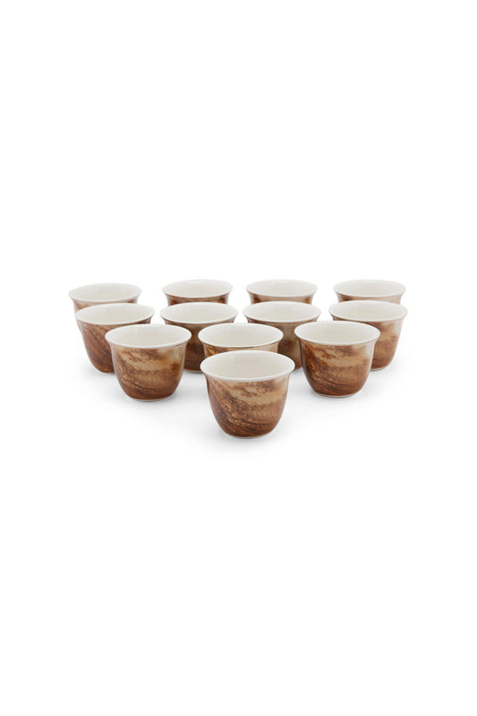 Redtag-Brown-Cawa-Cup-Set-(12-Piece)-Category:Cups-&-Mugs,-Colour:Brown,-Deals:New-In,-Dept:Home,-Filter:Home-Dining,-HMW-DIN-Crockery,-New-In-HMW-DIN,-Non-Sale,-Section:Homewares,-W22B-Home-Dining-