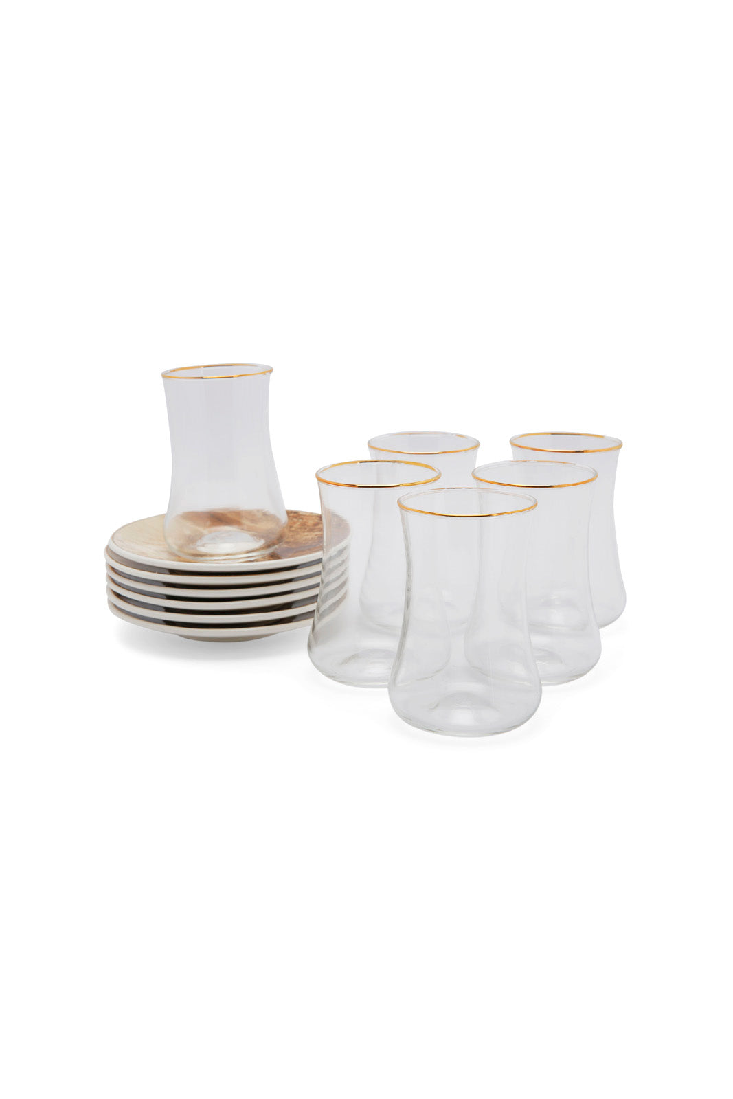 Redtag-Brown-Arabic-Tea-Set-(-12-Piece)-Category:Cups-&-Mugs,-Colour:Brown,-Deals:New-In,-Dept:Home,-Filter:Home-Dining,-HMW-DIN-Crockery,-New-In-HMW-DIN,-Non-Sale,-Section:Homewares,-W22B-Home-Dining-