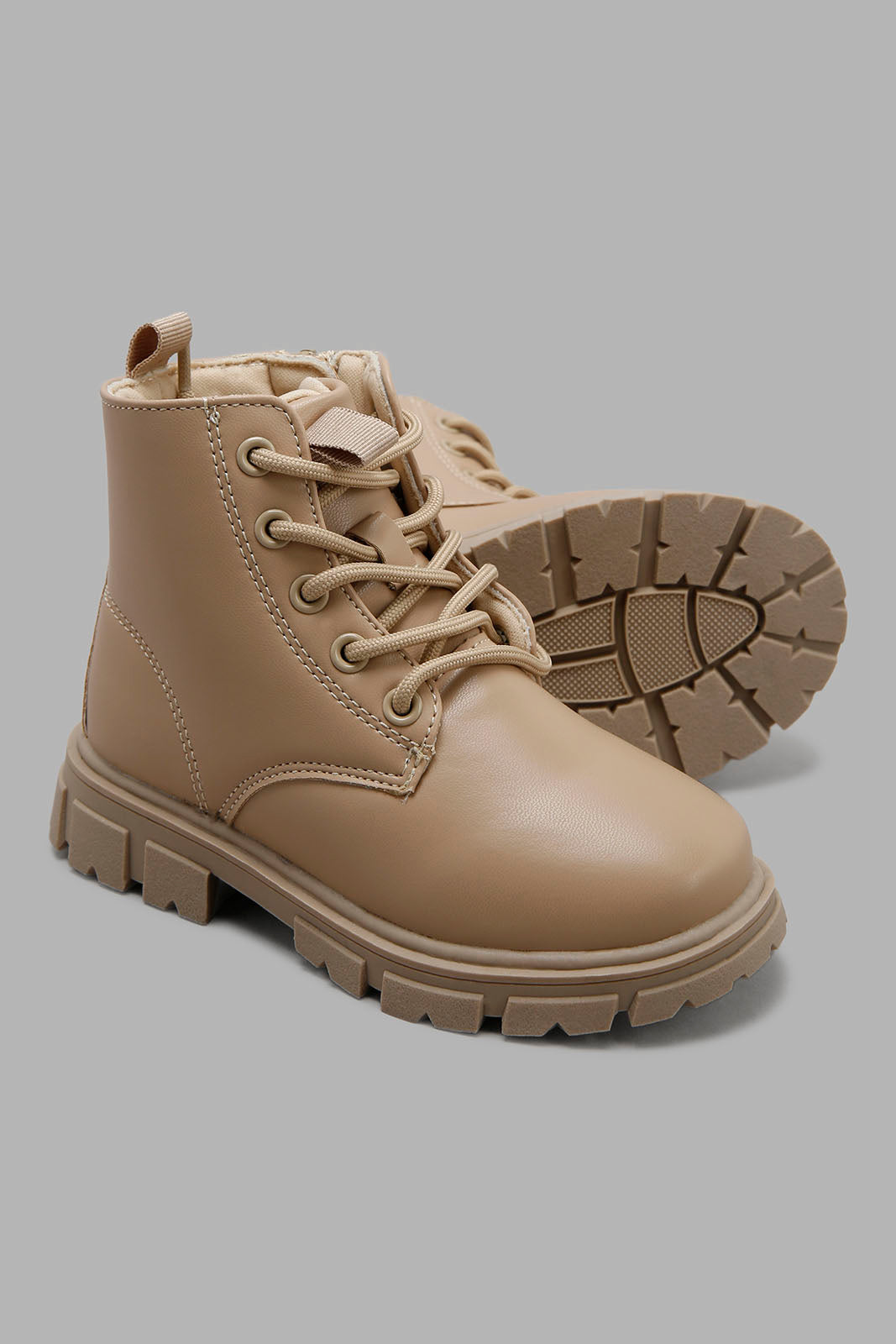 Redtag-Cream-Chukka-Boots-Category:Boots,-Colour:Cream,-Deals:New-In,-Dept:Girls,-Filter:Girls-Footwear-(3-to-5-Yrs),-GIR-Boots,-New-In-GIR-FOO,-Non-Sale,-Section:Boys-(0-to-14Yrs),-W22B-Girls-3 to 5 Years