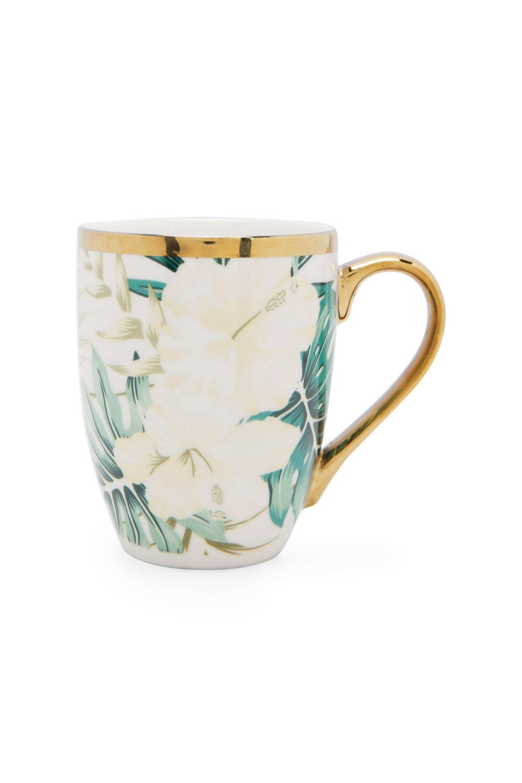 Redtag-Assorted-Floral-Mug-With-Gold-Rim-Category:Cups-&-Mugs,-Colour:Assorted,-Deals:New-In,-Dept:Home,-Filter:Home-Dining,-HMW-DIN-Crockery,-New-In-HMW-DIN,-Non-Sale,-Section:Homewares,-W22A-Home-Dining-