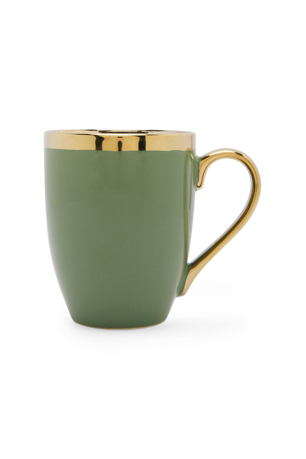 Redtag-Green-Mug-With-Gold-Rim-Category:Cups-&-Mugs,-Colour:Green,-Deals:New-In,-Dept:Home,-Filter:Home-Dining,-HMW-DIN-Crockery,-New-In-HMW-DIN,-Non-Sale,-Section:Homewares,-W22A-Home-Dining-