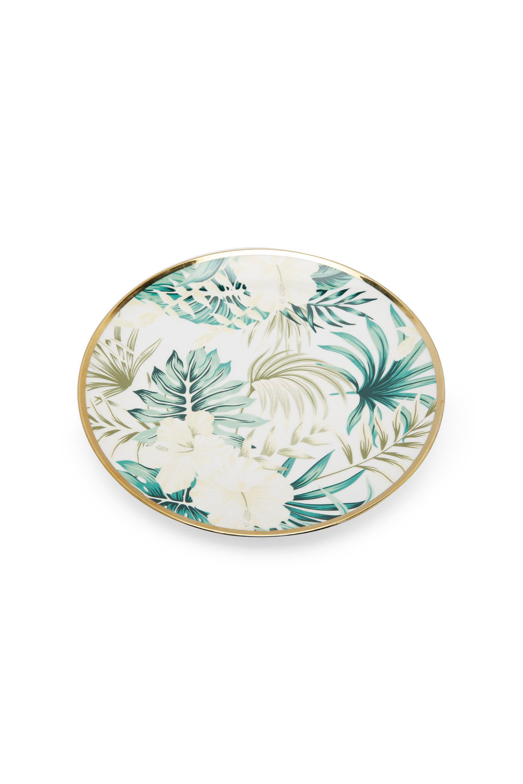 Redtag-Assorted-Floral-Coupe-Shape-Dinner-Plate-With-Gold-Rim-Category:Plates,-Colour:Assorted,-Deals:New-In,-Dept:Home,-Filter:Home-Dining,-HMW-DIN-Crockery,-New-In-HMW-DIN,-Non-Sale,-Section:Homewares,-W22A-Home-Dining-