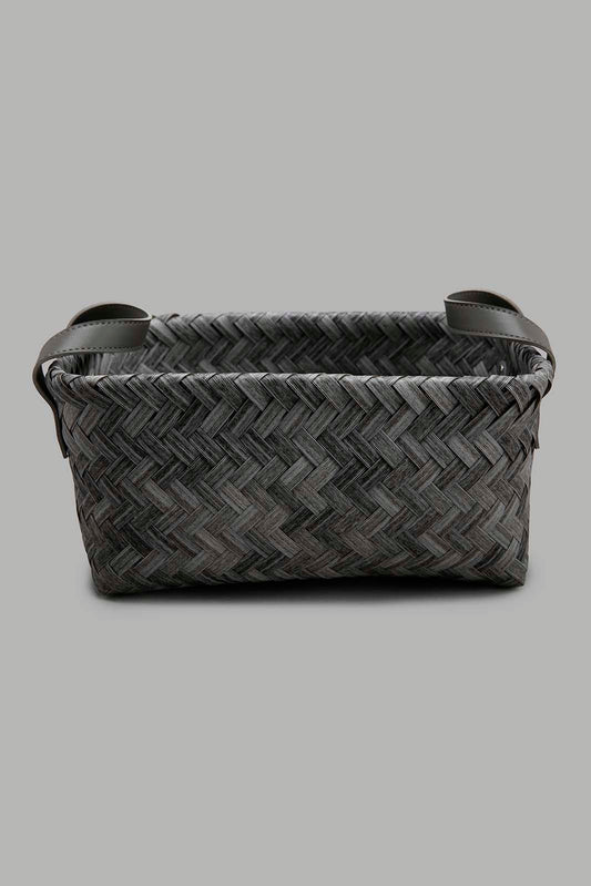 Redtag-Grey-Rectangle-Laundry-Basket-(Medium)-Category:Laundry-Hampers,-Colour:Grey,-Deals:New-In,-Dept:Home,-Filter:Home-Bathroom,-HMW-BAC-Bath-Accessories,-New-In-HMW-BAC,-Non-Sale,-Section:Homewares,-W22B-Home-Bathroom-