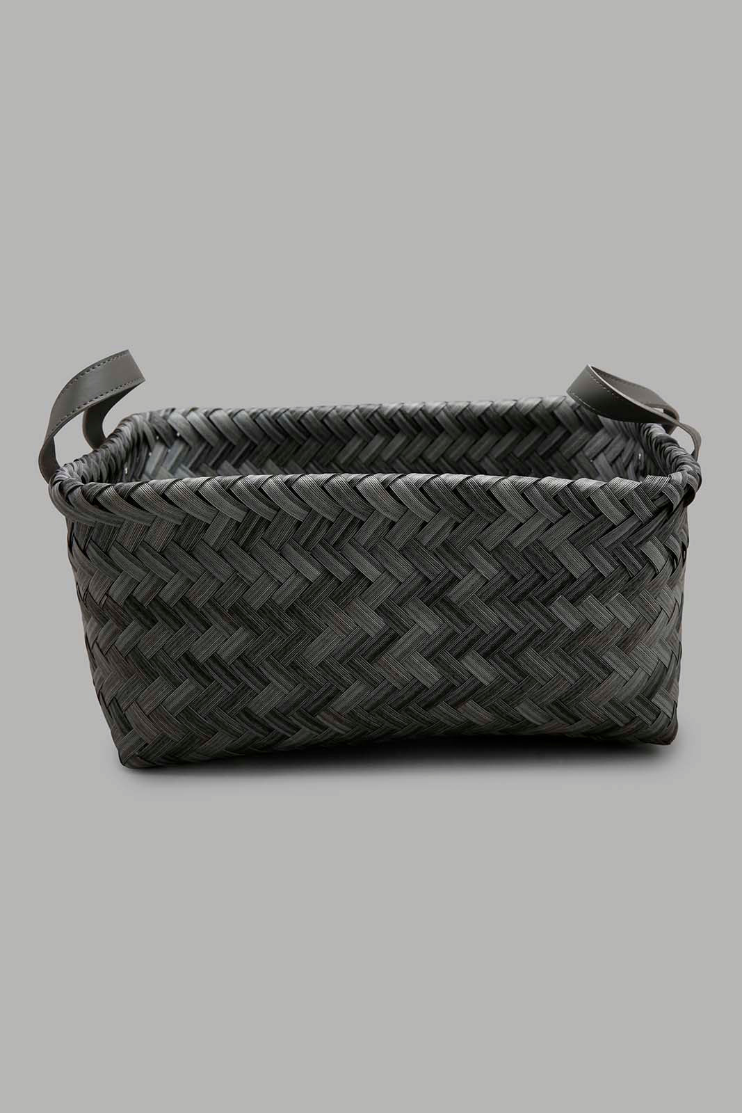 Redtag-Grey-Rectangle-Laundry-Basket-(Large)-Category:Laundry-Hampers,-Colour:Grey,-Deals:New-In,-Dept:Home,-Filter:Home-Bathroom,-HMW-BAC-Bath-Accessories,-New-In-HMW-BAC,-Non-Sale,-Section:Homewares,-W22B-Home-Bathroom-