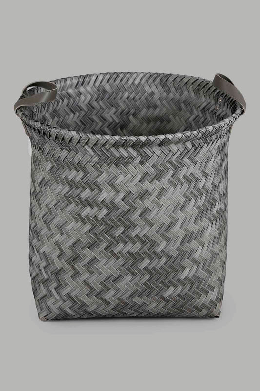Redtag-Grey-Round-Laundry-Hamper-(Medium)-Category:Laundry-Hampers,-Colour:Grey,-Deals:New-In,-Dept:Home,-Filter:Home-Bathroom,-HMW-BAC-Bath-Accessories,-New-In-HMW-BAC,-Non-Sale,-Section:Homewares,-W22B-Home-Bathroom-