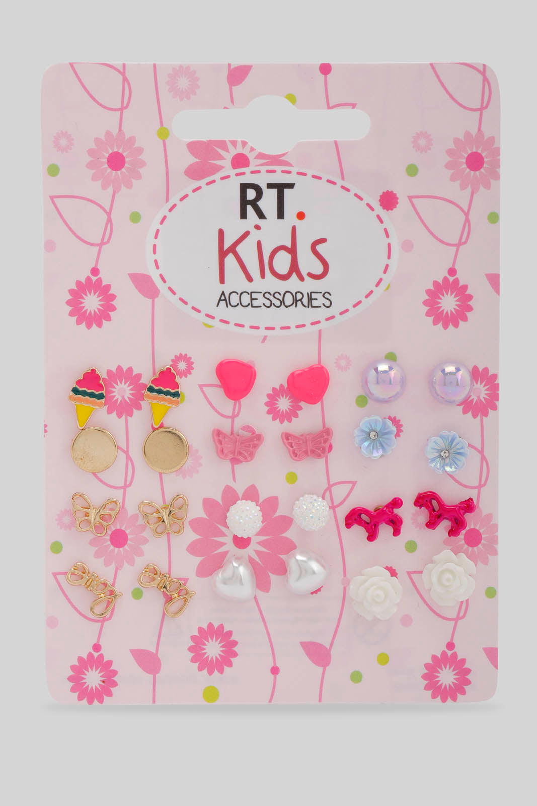 Redtag-Pink-S/12-Stud-Category:Jewellery,-Colour:Pink,-Filter:Girls-Accessories,-GIR-Jewellery,-New-In,-New-In-GIR-ACC,-Non-Sale,-Section:Girls-(0-to-14Yrs),-W22B-Girls-