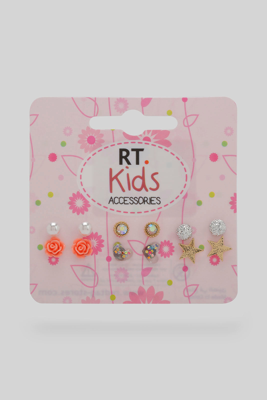 Redtag-S/6-Stud-Category:Jewellery,-Colour:Assorted,-Filter:Girls-Accessories,-GIR-Jewellery,-New-In,-New-In-GIR-ACC,-Non-Sale,-Section:Girls-(0-to-14Yrs),-W22B-Girls-