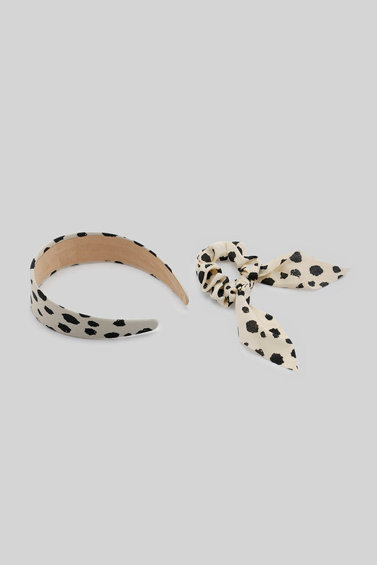 Redtag-S/1-Headband+S/1-Scrunchie-Category:Hair-Accessories,-Colour:Assorted,-Filter:Girls-Accessories,-GIR-Hair-Accessories,-New-In,-New-In-GIR-ACC,-Non-Sale,-Section:Girls-(0-to-14Yrs),-W22B-Girls-