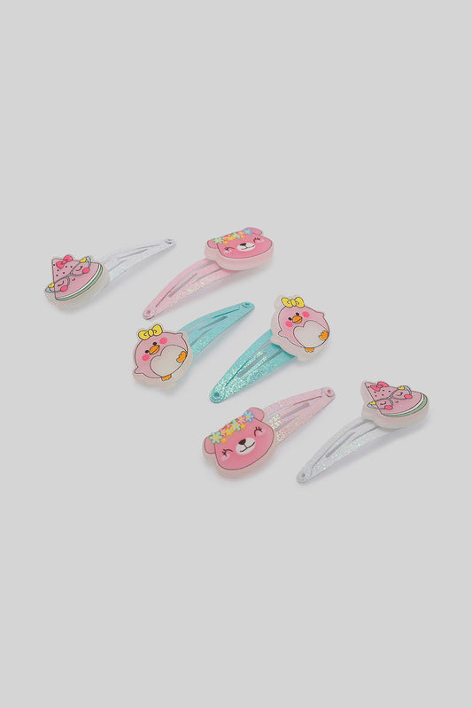 Redtag-S/6-Hair-Clip-Category:Hair-Accessories,-Colour:Assorted,-Filter:Girls-Accessories,-GIR-Hair-Accessories,-New-In,-New-In-GIR-ACC,-Non-Sale,-Section:Girls-(0-to-14Yrs),-W22B-Girls-