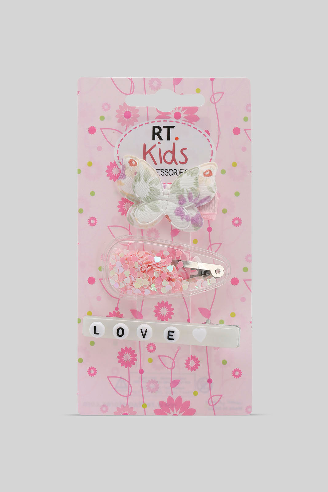 Redtag-S/3-Hair-Clip-Category:Hair-Accessories,-Colour:Assorted,-Filter:Girls-Accessories,-GIR-Hair-Accessories,-New-In,-New-In-GIR-ACC,-Non-Sale,-Section:Girls-(0-to-14Yrs),-W22B-Girls-