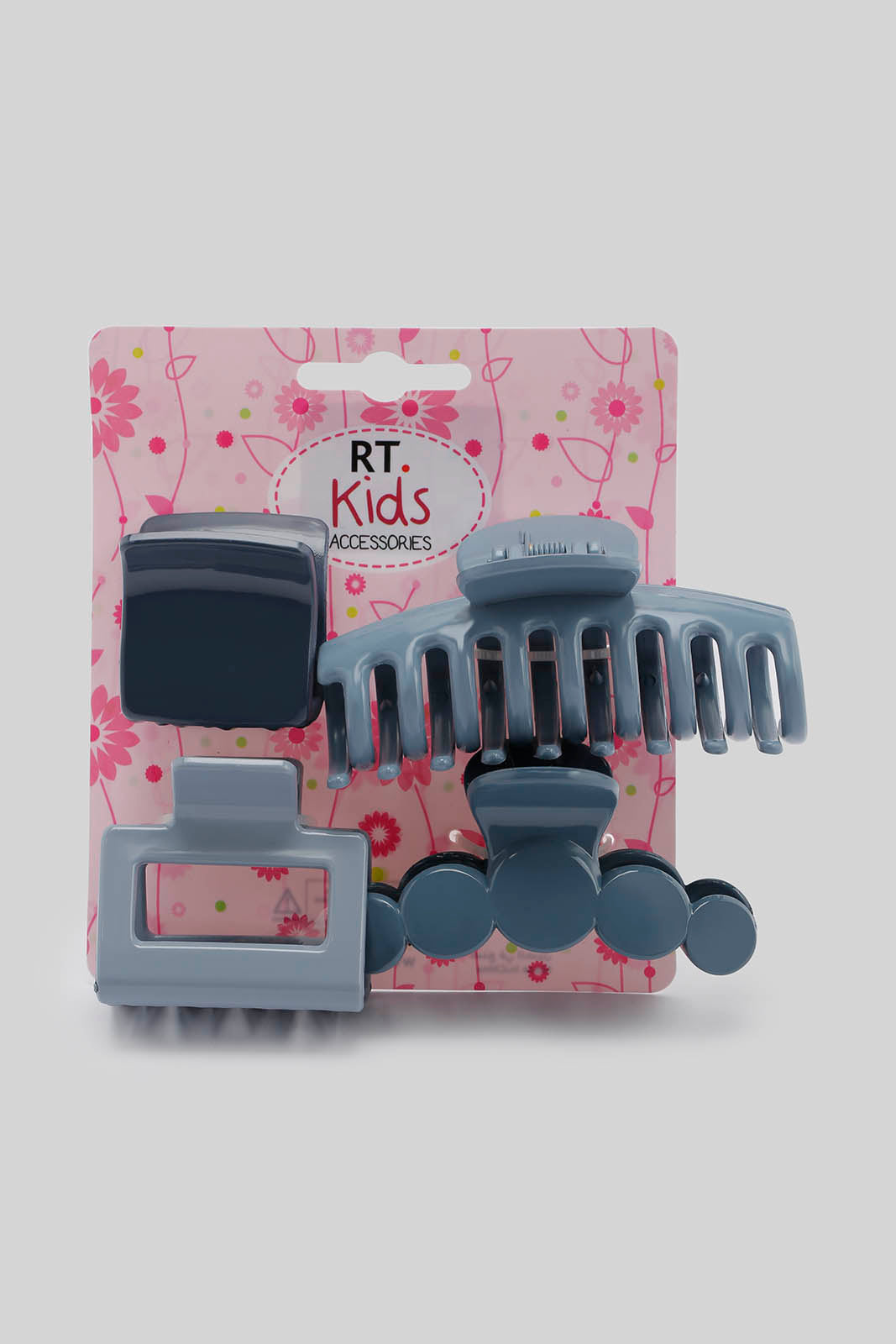 Redtag-S/4-Hair-Claw-Category:Hair-Accessories,-Colour:Assorted,-Filter:Girls-Accessories,-GIR-Hair-Accessories,-New-In,-New-In-GIR-ACC,-Non-Sale,-Section:Girls-(0-to-14Yrs),-W22B-Girls-