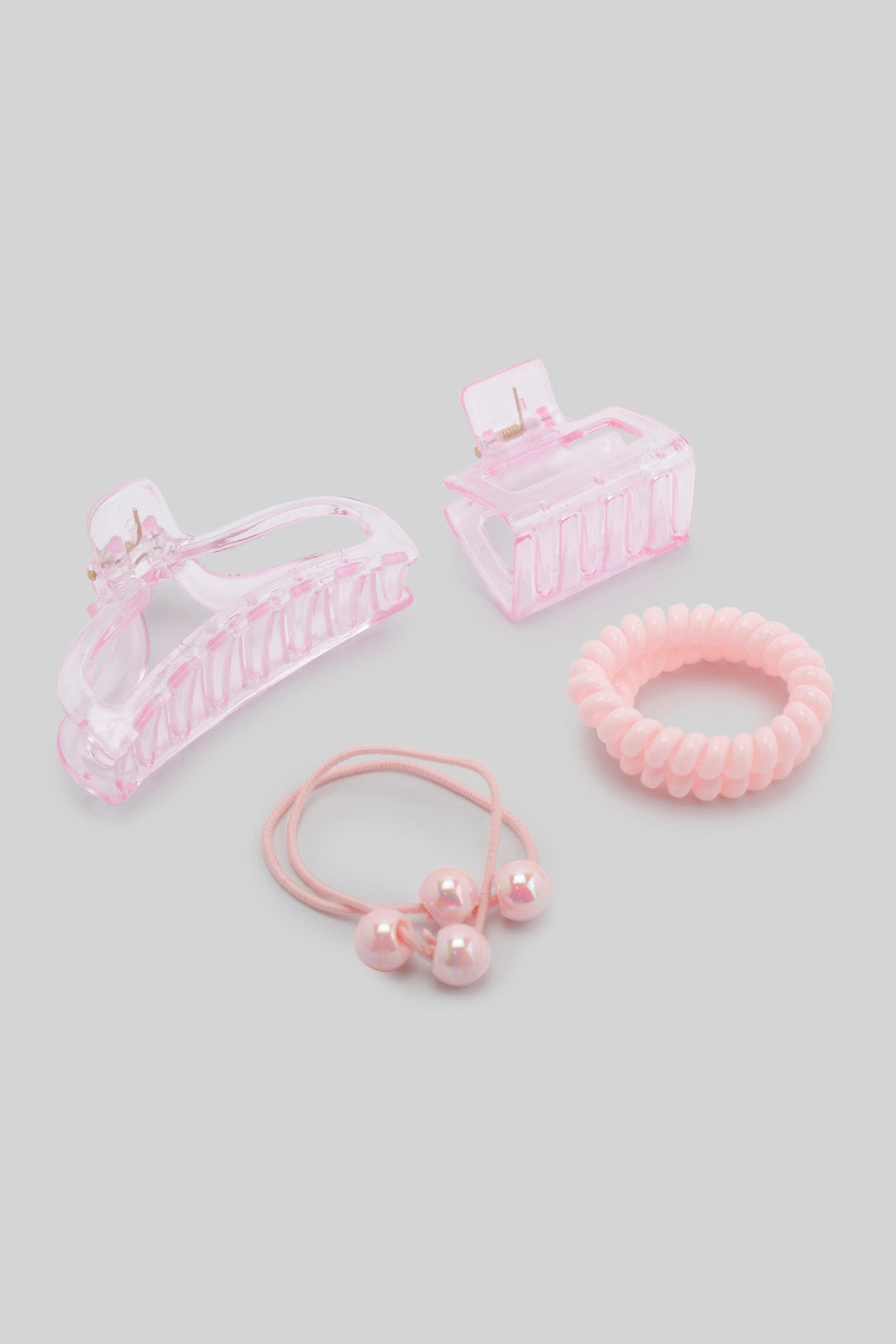 Redtag-S/2-Hair-Claw+S/4-Elastic-Band-Category:Hair-Accessories,-Colour:Assorted,-Filter:Girls-Accessories,-GIR-Hair-Accessories,-New-In,-New-In-GIR-ACC,-Non-Sale,-Section:Girls-(0-to-14Yrs),-W22B-Girls-