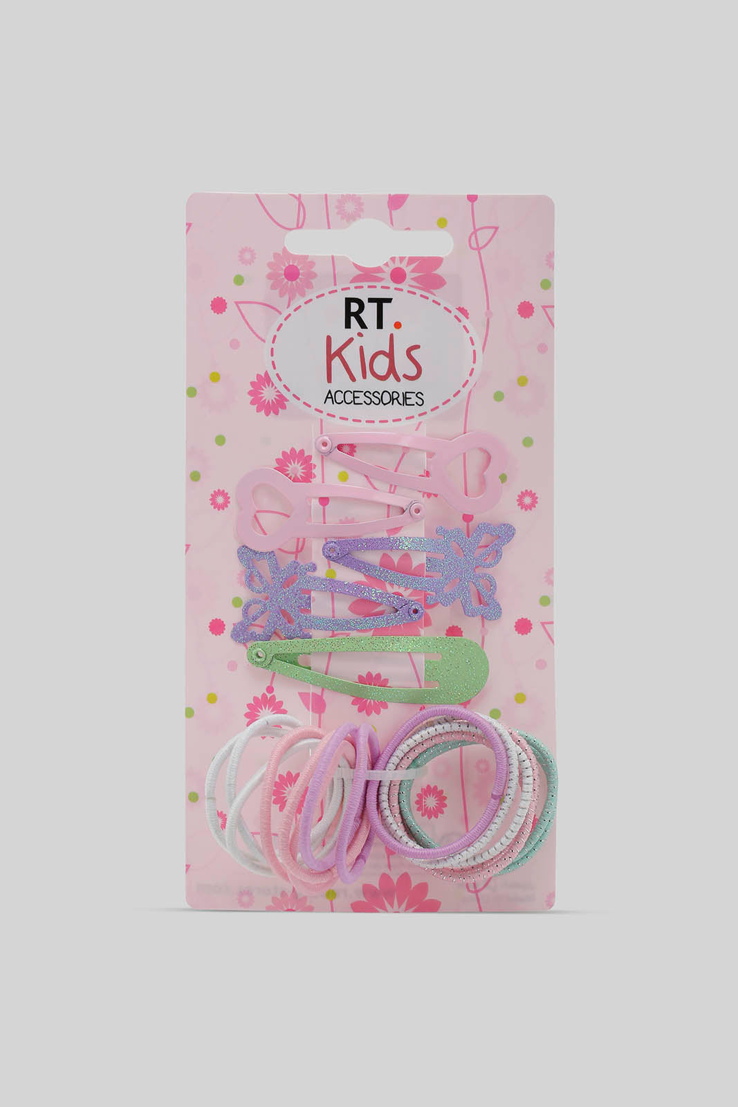 Redtag-S/5-Hair-Clip+S/15-Elastic-Band-Category:Hair-Accessories,-Colour:Assorted,-Filter:Girls-Accessories,-GIR-Hair-Accessories,-New-In,-New-In-GIR-ACC,-Non-Sale,-Section:Girls-(0-to-14Yrs),-W22B-Girls-