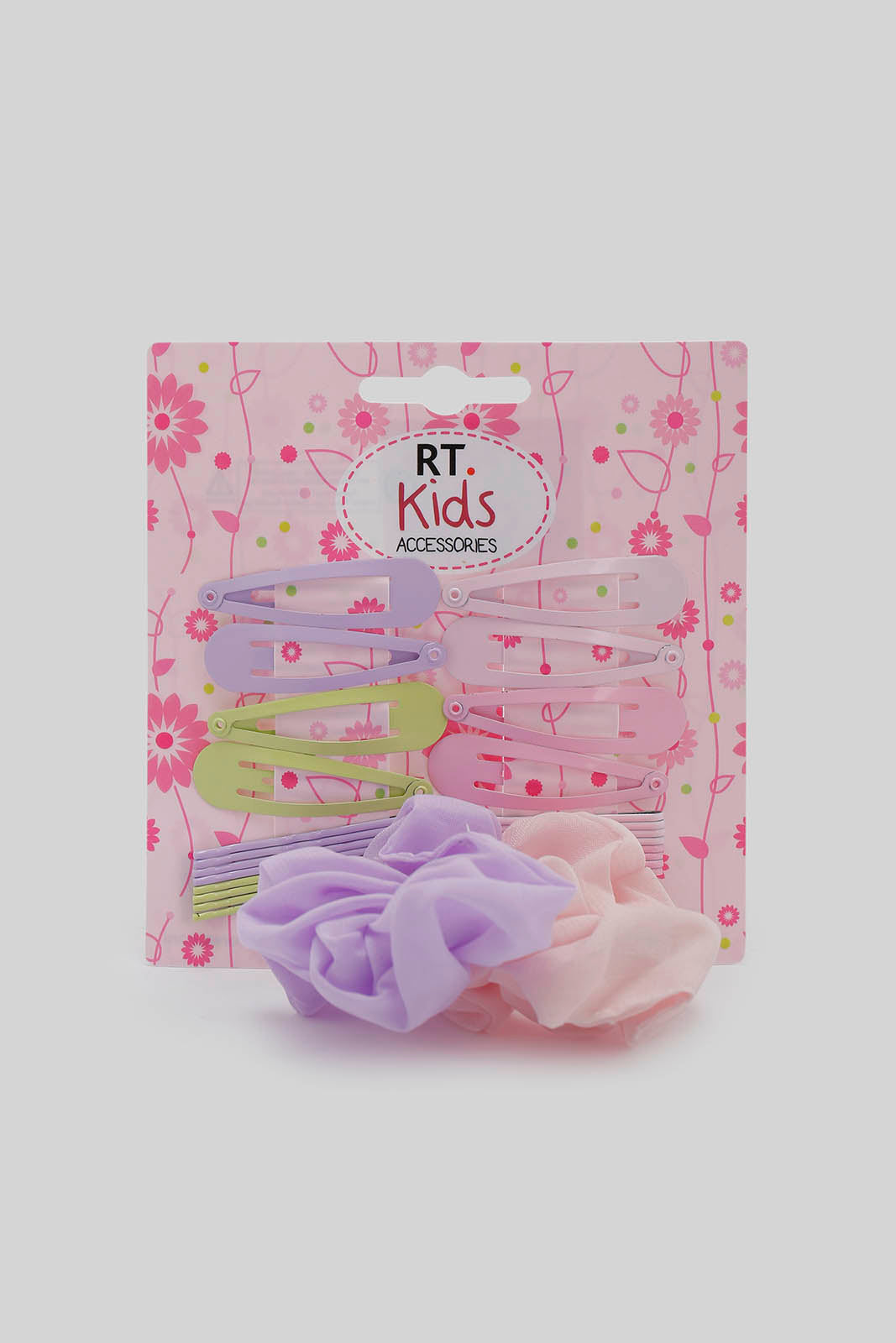 Redtag-S/24-Hair-Clip+S/1-Scrunchie-Category:Hair-Accessories,-Colour:Assorted,-Filter:Girls-Accessories,-GIR-Hair-Accessories,-New-In,-New-In-GIR-ACC,-Non-Sale,-Section:Girls-(0-to-14Yrs),-W22B-Girls-