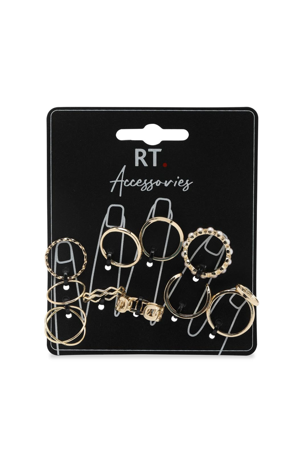 Redtag-Ring-Set-Category:Jewellery,-Colour:Assorted,-Dept:Ladieswear,-Filter:Women's-Accessories,-New-In,-New-In-Women-ACC,-Non-Sale,-Section:Women,-W22B,-Women-Jewellery-Women-