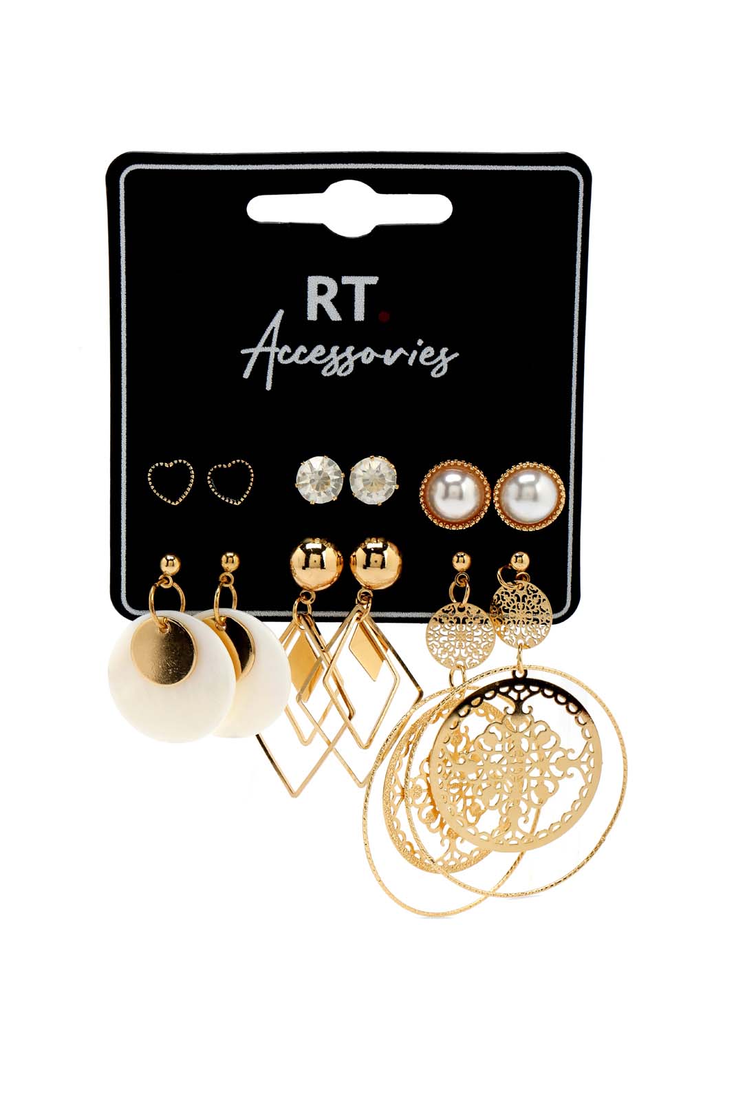 Redtag-Earrings-Category:Jewellery,-Colour:Assorted,-Dept:Ladieswear,-Filter:Women's-Accessories,-LEC-Jewellery,-New-In,-New-In-Women-ACC,-Non-Sale,-Section:Women,-W22B-Women-