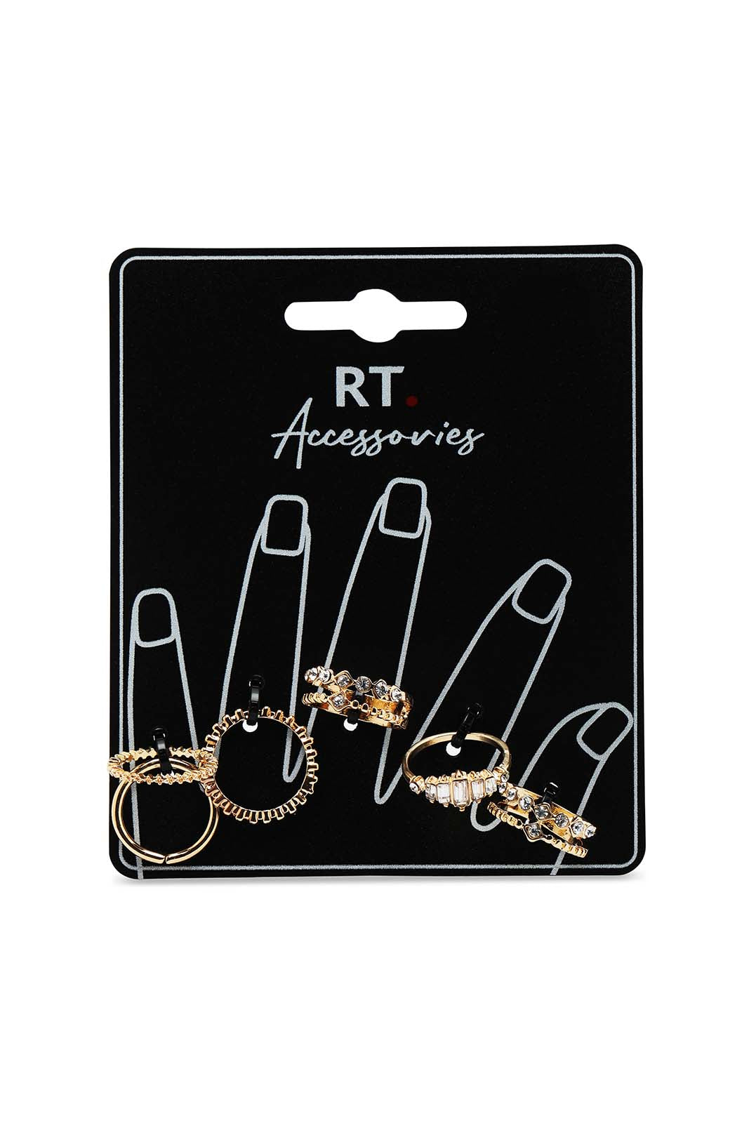 Redtag-Ring-Set-Category:Jewellery,-Colour:Assorted,-Dept:Ladieswear,-Filter:Women's-Accessories,-New-In,-New-In-Women-ACC,-Non-Sale,-Section:Women,-W22B,-Women-Jewellery-Women-