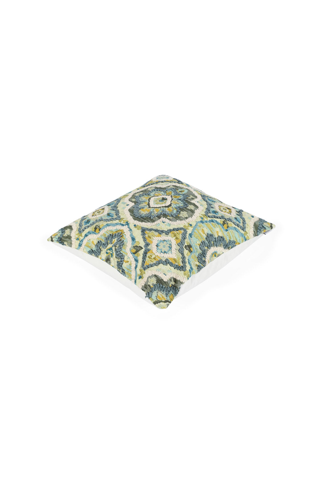 Redtag-Green-Printed-Cushion-With-Embroidery-Category:Cushions,-Colour:Green,-Deals:New-In,-Dept:Home,-Filter:Home-Bedroom,-HMW-BED-Cushions,-New-In-HMW-BED,-Non-Sale,-Section:Homewares,-W22B-Home-Bedroom-