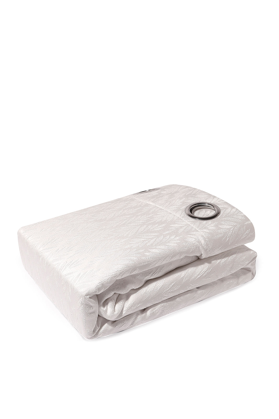 Redtag-Ivory-Leaves-Jacquard-Curtain-Pair-With-Lining-Category:Curtains,-Colour:Ivory,-Deals:New-In,-Dept:Home,-Filter:Home-Bedroom,-HMW-BED-Curtains,-New-In-HMW-BED,-Non-Sale,-S23A,-Section:Homewares-Home-Bedroom-