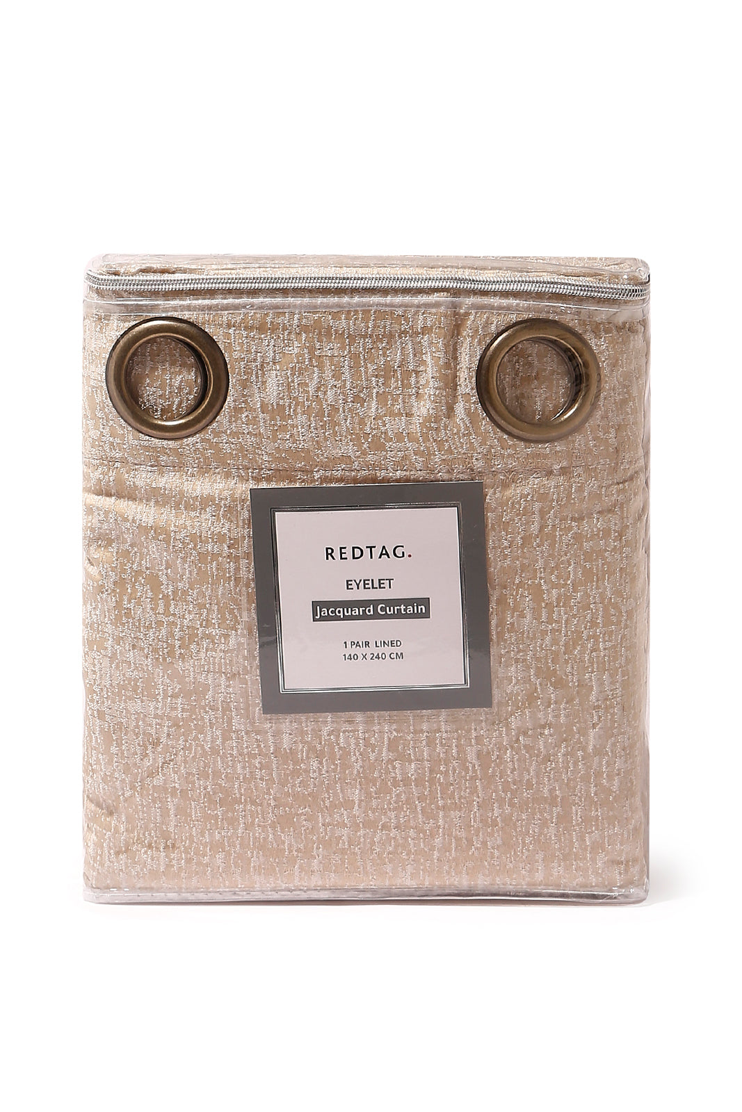 Redtag-Beige-Textured-Jacquard-Curtain-Pair-With-Lining-Category:Curtains,-Colour:Beige,-Deals:New-In,-Dept:Home,-Filter:Home-Bedroom,-HMW-BED-Curtains,-New-In-HMW-BED,-Non-Sale,-S23A,-Section:Homewares-Home-Bedroom-