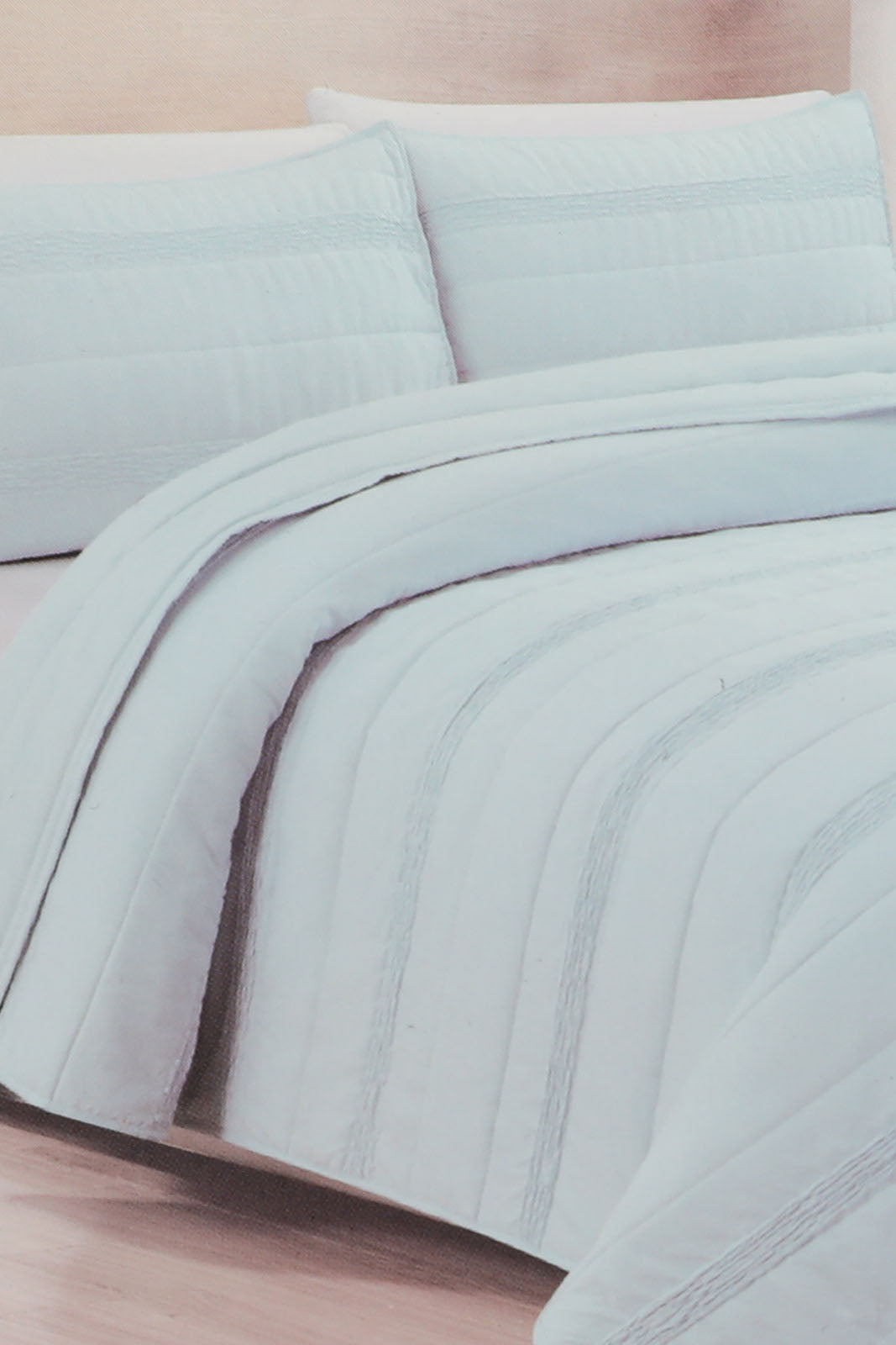 Redtag-Teal-3-Pc-Bedspread-Gathered-(Double-Size)-Category:Bedspreads,-Colour:Teal,-Deals:New-In,-Dept:Home,-Filter:Home-Bedroom,-HMW-BED-Bedspreads,-Nature,-New-In-HMW-BED,-Non-Sale,-Section:Homewares,-W22B-Home-Bedroom-