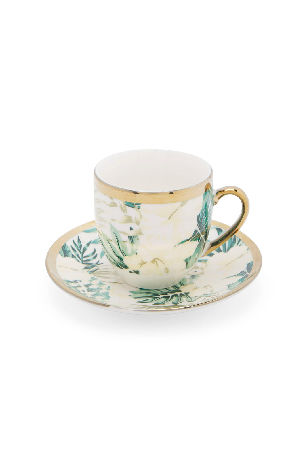 Redtag-Green-Floral-Espresso-Category:Cups-&-Mugs,-Colour:Assorted,-Deals:New-In,-Dept:Home,-Filter:Home-Dining,-HMW-DIN-Crockery,-New-In-HMW-DIN,-Non-Sale,-Section:Homewares,-W22A-Home-Dining-