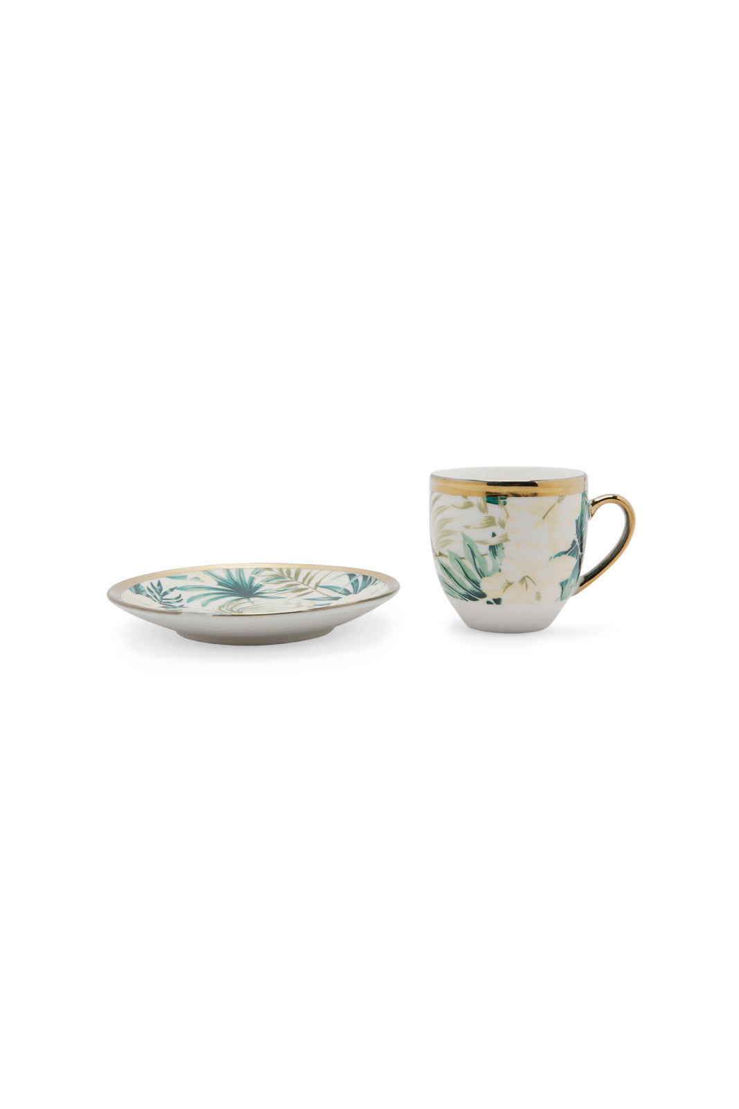 Redtag-Green-Floral-Espresso-Category:Cups-&-Mugs,-Colour:Assorted,-Deals:New-In,-Dept:Home,-Filter:Home-Dining,-HMW-DIN-Crockery,-New-In-HMW-DIN,-Non-Sale,-Section:Homewares,-W22A-Home-Dining-