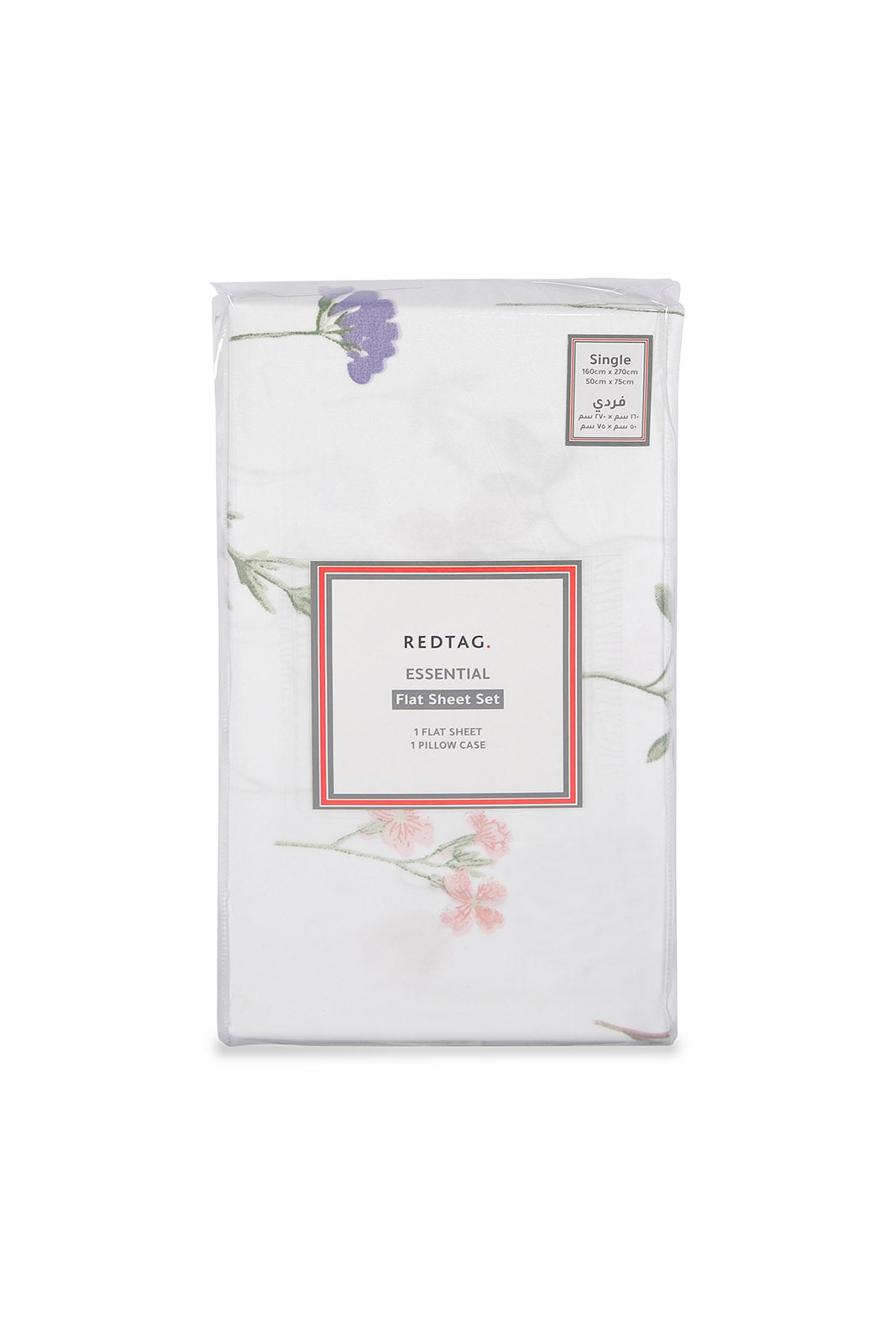 Redtag-White-Floral-Flat-Sheet-(Single-Size)-365,-Category:Flat-Sheets,-Colour:White,-Deals:New-In,-Dept:Home,-Filter:Home-Bedroom,-HMW-BED-Flat-Sheets,-New-In-HMW-BED,-Non-Sale,-Section:Homewares-Home-Bedroom-