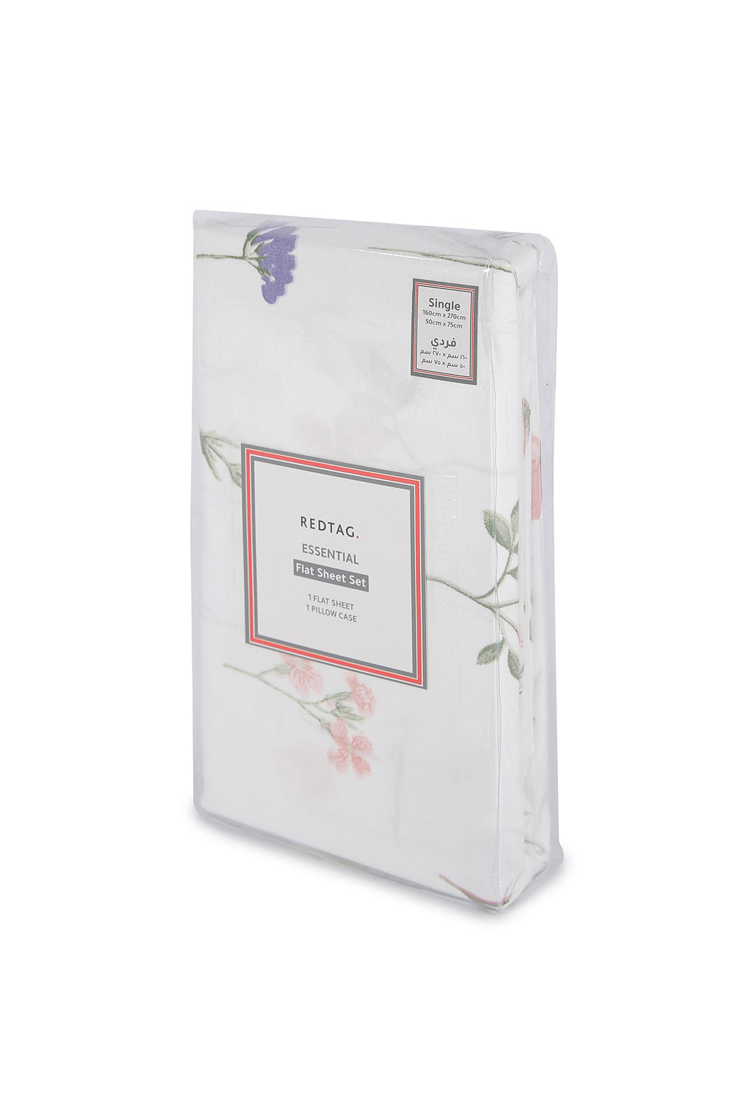 Redtag-White-Floral-Flat-Sheet-(Single-Size)-365,-Category:Flat-Sheets,-Colour:White,-Deals:New-In,-Dept:Home,-Filter:Home-Bedroom,-HMW-BED-Flat-Sheets,-New-In-HMW-BED,-Non-Sale,-Section:Homewares-Home-Bedroom-