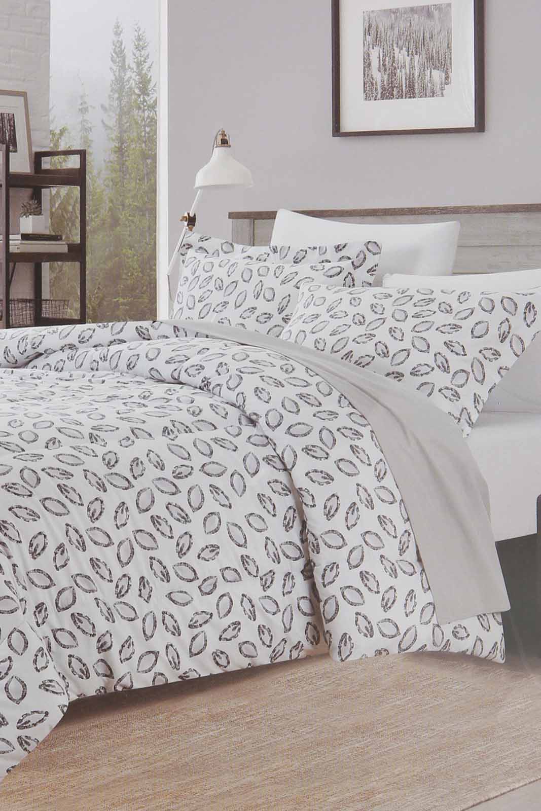 Redtag-Grey-3Pc-Contemporart-Comforter-Set-(Double-Size)-365,-Category:Comforters,-Colour:Grey,-Deals:New-In,-Dept:Home,-Filter:Home-Bedroom,-HMW-BED-Comforters,-New-In-HMW-BED,-Non-Sale,-Section:Homewares-Home-Bedroom-