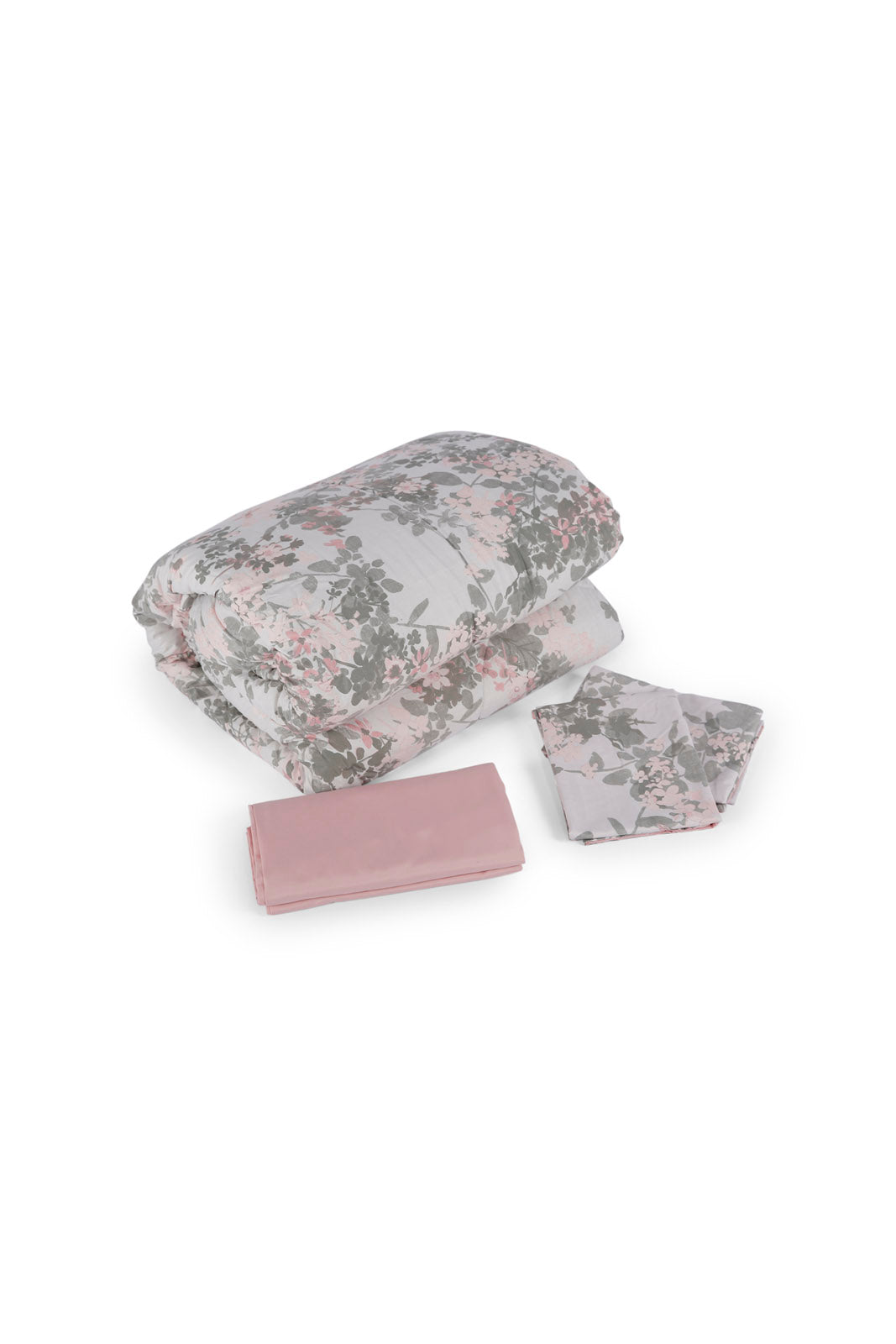 Redtag-Pink-3Pc-Floral-Comforter-Set-(Double-Size)-365,-Category:Comforters,-Colour:Pink,-Deals:New-In,-Dept:Home,-Filter:Home-Bedroom,-HMW-BED-Comforters,-New-In-HMW-BED,-Non-Sale,-Section:Homewares-Home-Bedroom-