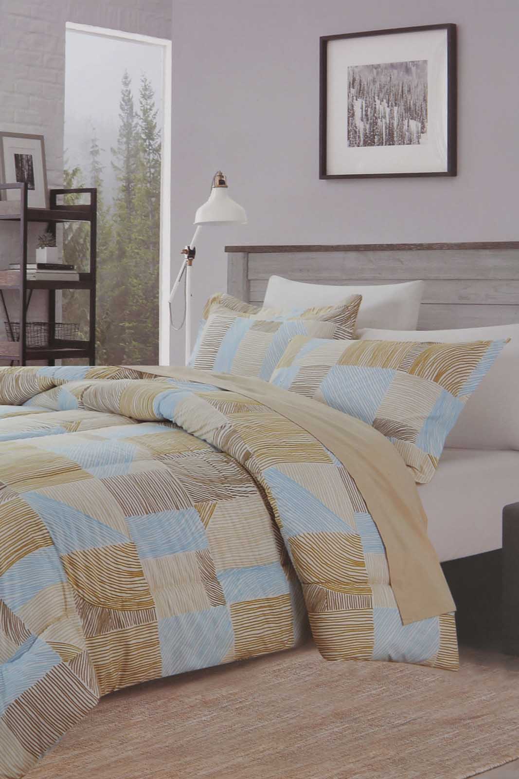 Redtag-Beige-3Pc-Abstract-Comforter-Set-(Double-Size)-365,-Category:Comforters,-Colour:Beige,-Deals:New-In,-Dept:Home,-Filter:Home-Bedroom,-HMW-BED-Comforters,-New-In-HMW-BED,-Non-Sale,-Section:Homewares-Home-Bedroom-