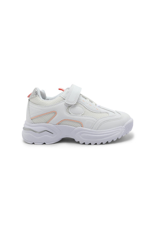 Redtag-White-Chunky-Trainer-Category:Trainers,-Colour:White,-Deals:New-In,-Dept:Girls,-Filter:Girls-Footwear-(3-to-5-Yrs),-GIR-Trainers,-New-In-GIR-FOO,-Non-Sale,-Section:Girls-(0-to-14Yrs),-W22B-Girls-3 to 5 Years