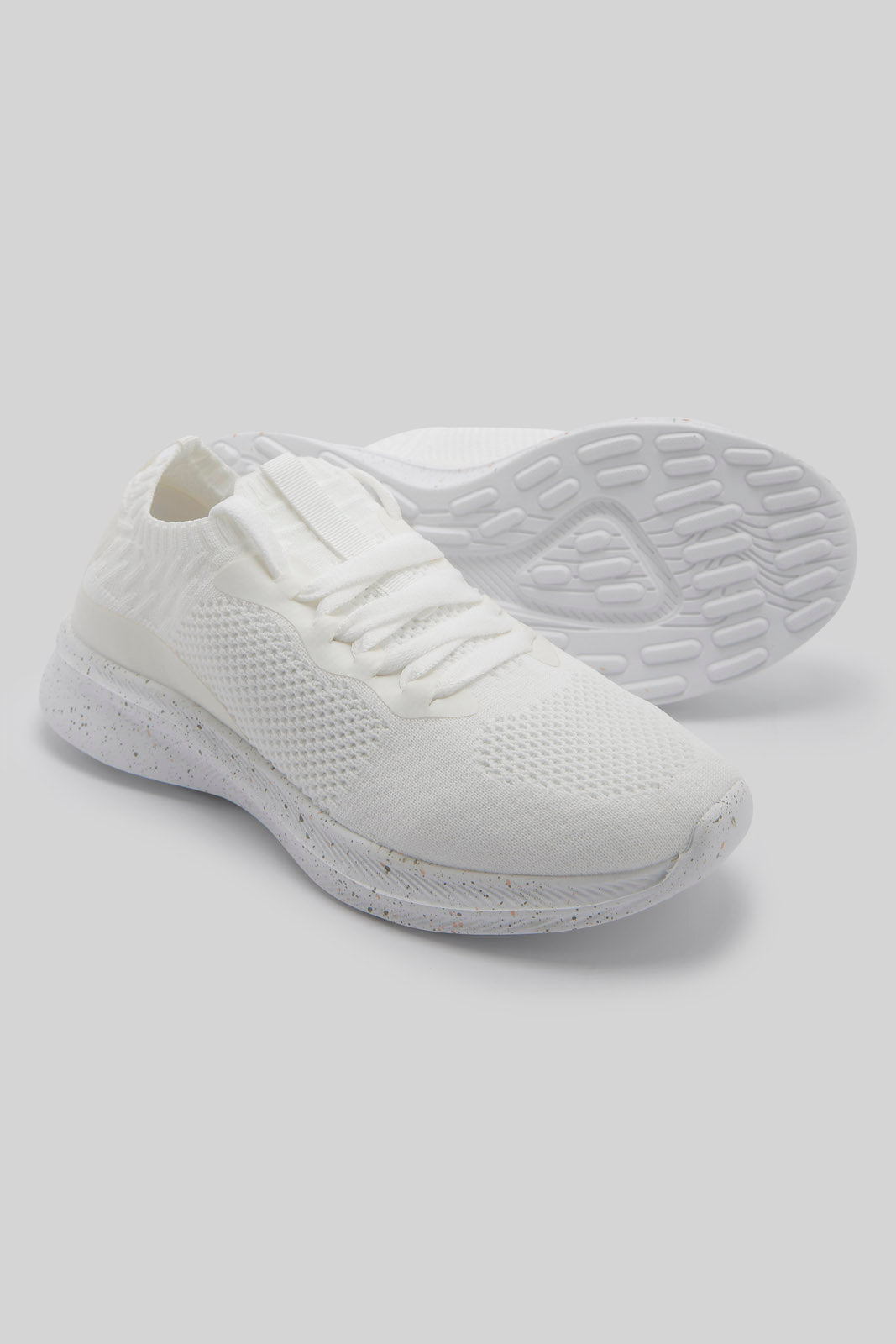 Redtag-White-Fly-Knit-Lace-Up-Sneaker-Category:Trainers,-Colour:White,-Deals:New-In,-Filter:Women's-Footwear,-New-In-Women-FOO,-Non-Sale,-Section:Women,-W22B,-Women-Trainers-Women's-