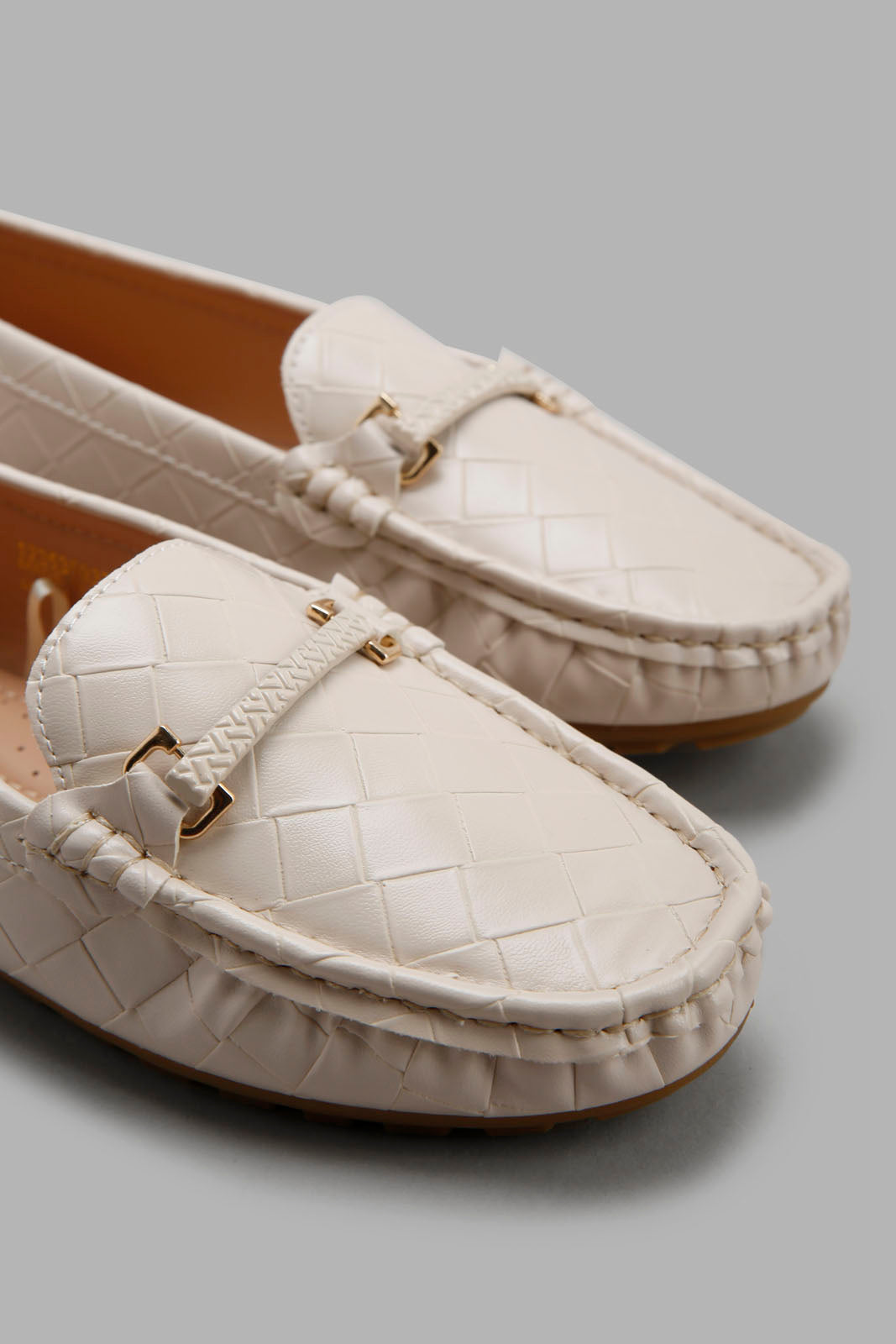 Redtag-Grey-Quilt-Moccasin-Category:Shoes,-Colour:Grey,-Deals:New-In,-Filter:Women's-Footwear,-New-In-Women-FOO,-Non-Sale,-Section:Women,-W22B,-Women-Shoes-Women's-