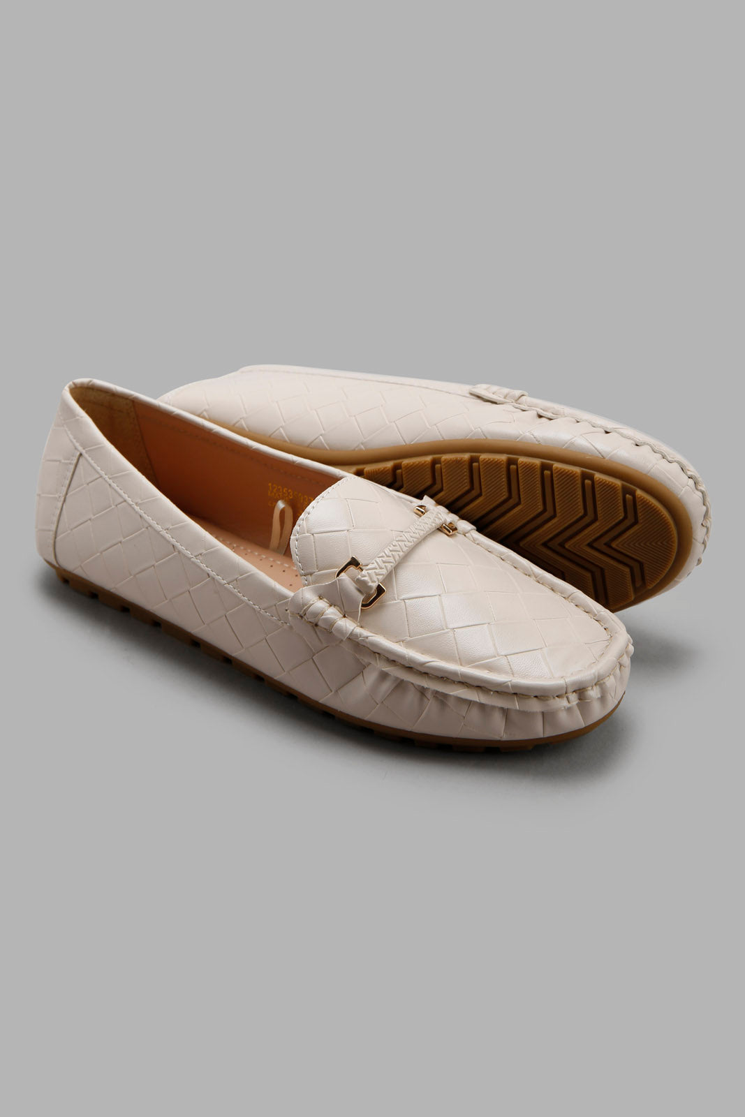 Redtag-Grey-Quilt-Moccasin-Category:Shoes,-Colour:Grey,-Deals:New-In,-Filter:Women's-Footwear,-New-In-Women-FOO,-Non-Sale,-Section:Women,-W22B,-Women-Shoes-Women's-