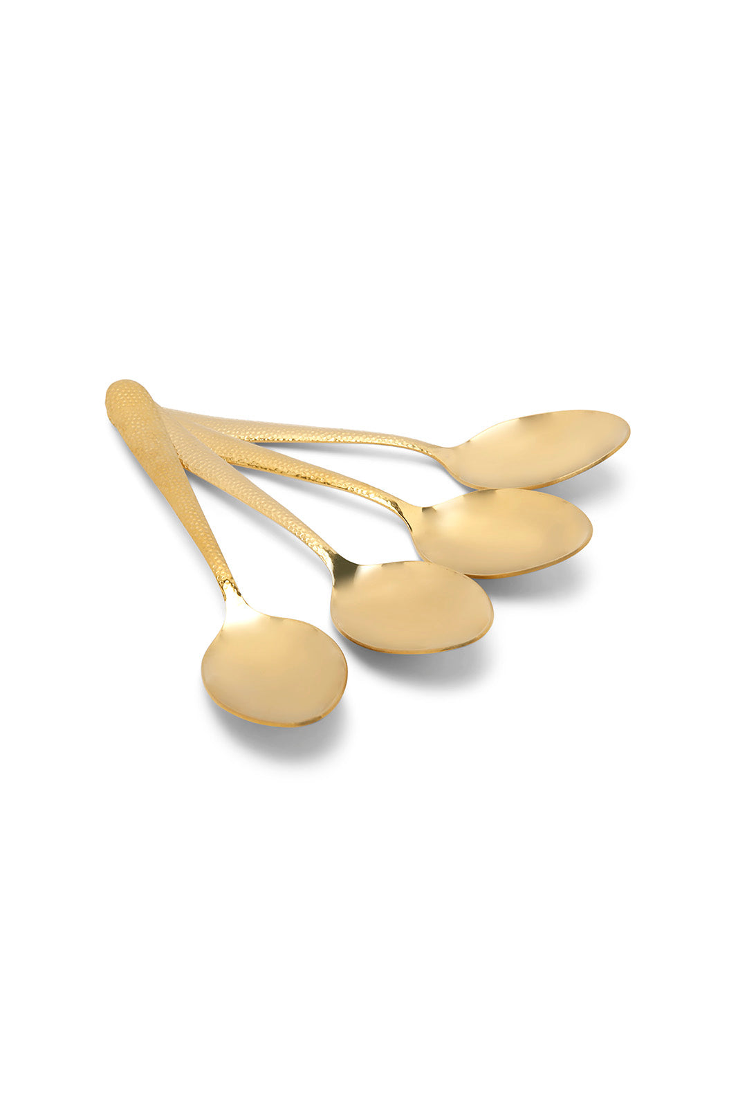 Redtag-Gold-Dinner-Spoon-Hammered-Finish-Set-(4-Piece)-Category:Spoons,-Colour:Gold,-Deals:New-In,-Dept:Home,-Filter:Home-Dining,-HMW-DIN-Cutlery,-New-In-HMW-DIN,-Non-Sale,-Section:Homewares,-W22B-Home-Dining-