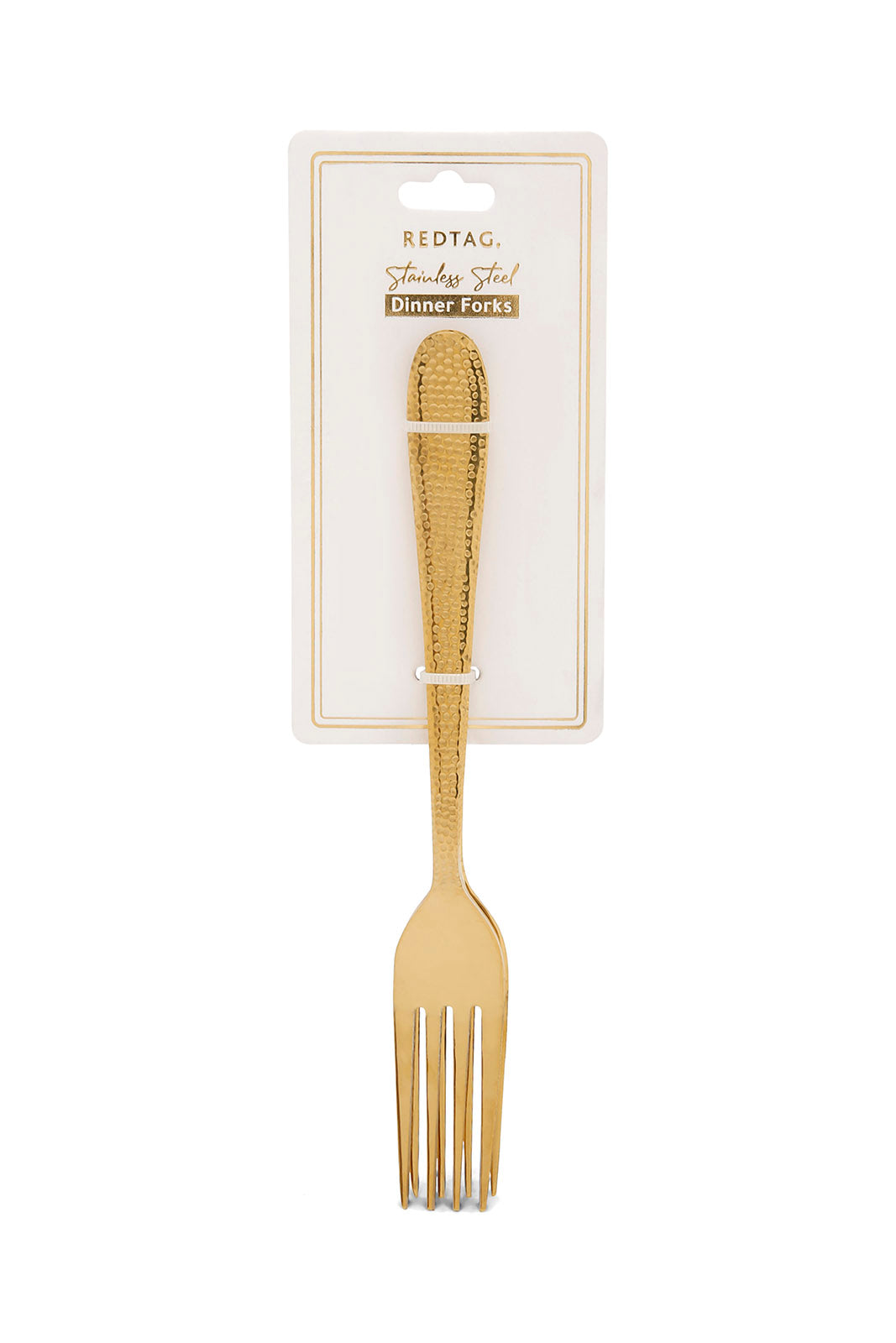 Redtag-Gold-Dinner-Fork-Hammered-Finish-Set-(4-Piece)-Category:Forks,-Colour:Gold,-Deals:New-In,-Dept:Home,-Filter:Home-Dining,-HMW-DIN-Cutlery,-New-In-HMW-DIN,-Non-Sale,-Section:Homewares,-W22B-Home-Dining-