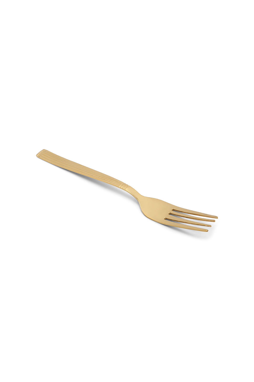 Redtag-Gold-Dinner-Fork-Striped-Finish-Set-(4-Piece)-Category:Forks,-Colour:Gold,-Deals:New-In,-Dept:Home,-Filter:Home-Dining,-HMW-DIN-Cutlery,-New-In-HMW-DIN,-Non-Sale,-Section:Homewares,-W22B-Home-Dining-