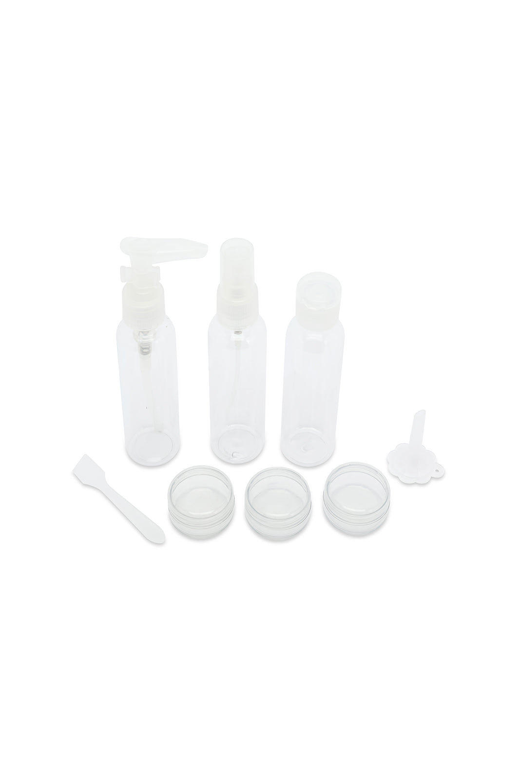 Redtag-White-4-In-1-Travel-Bottle-Set-Category:Bottles,-Colour:White,-Filter:Travel-Accessories,-IMP-Bottles,-New-In,-New-In-IMP-ACC,-Non-Sale,-S23A,-Section:Homewares-Travel-Accessories-